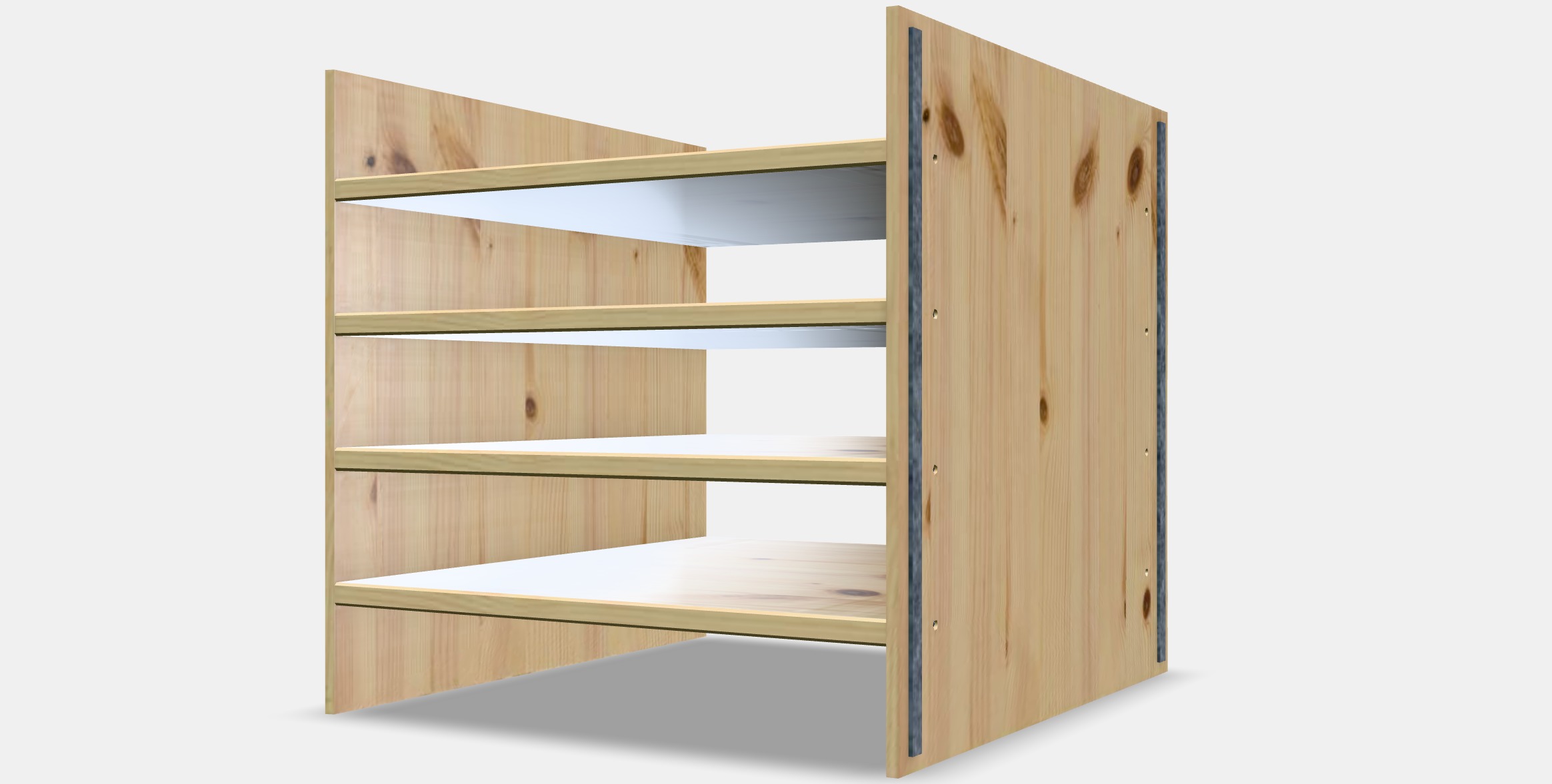 KALLAX Insert with 4 shelves 1 Low-poly 3D model_13