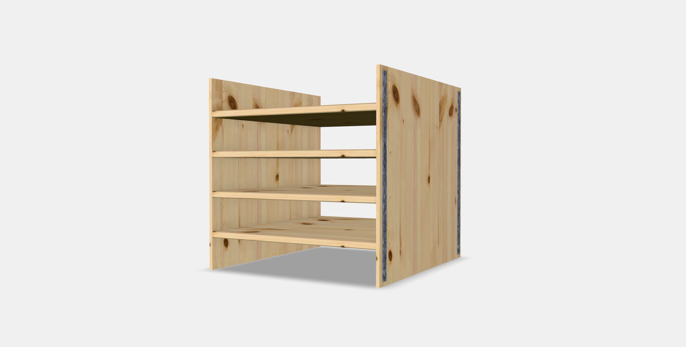 KALLAX Insert with 4 shelves 1 Low-poly 3D model_5