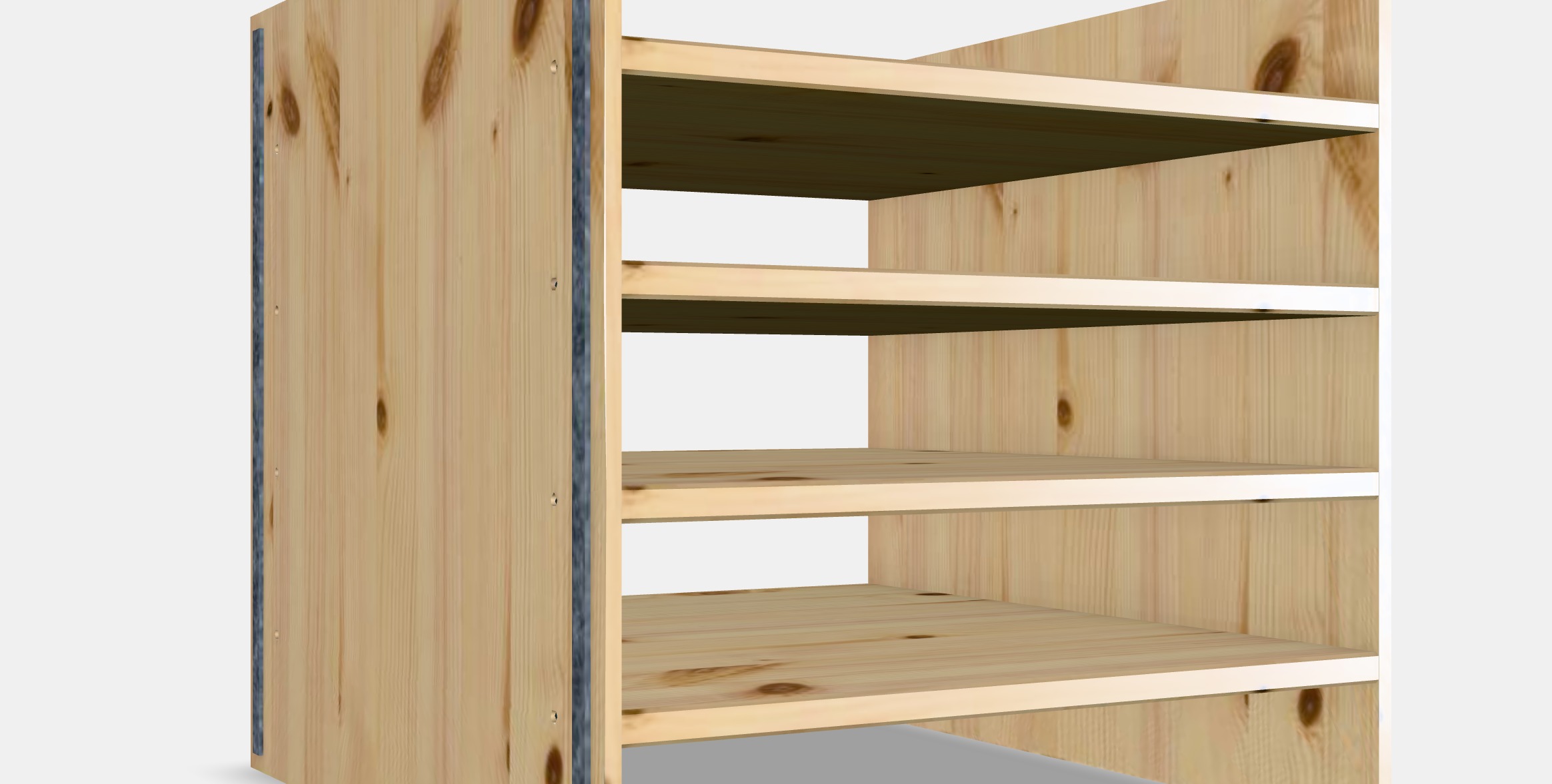 KALLAX Insert with 4 shelves 1 Low-poly 3D model_3