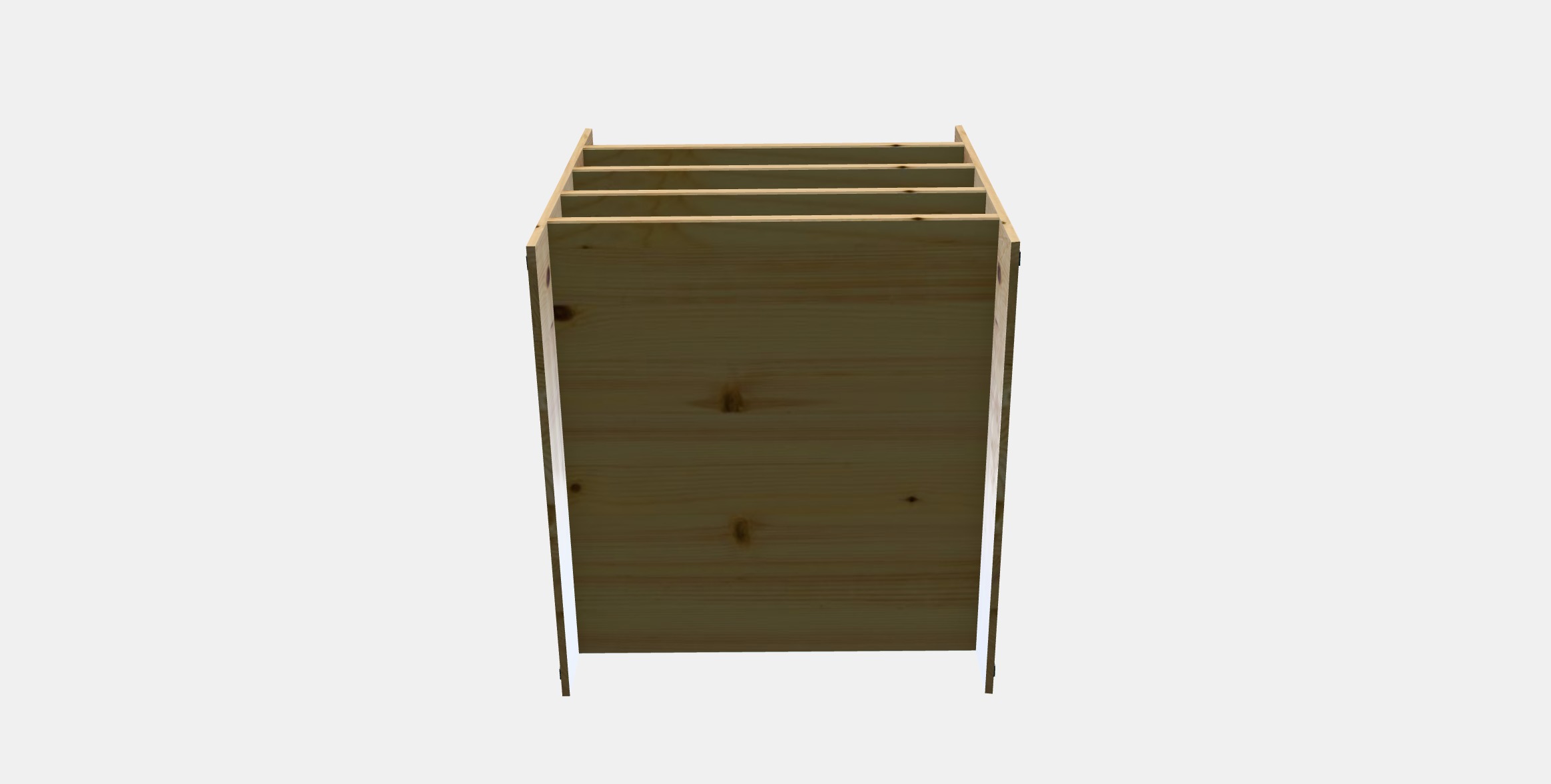 KALLAX Insert with 4 shelves 1 Low-poly 3D model_7