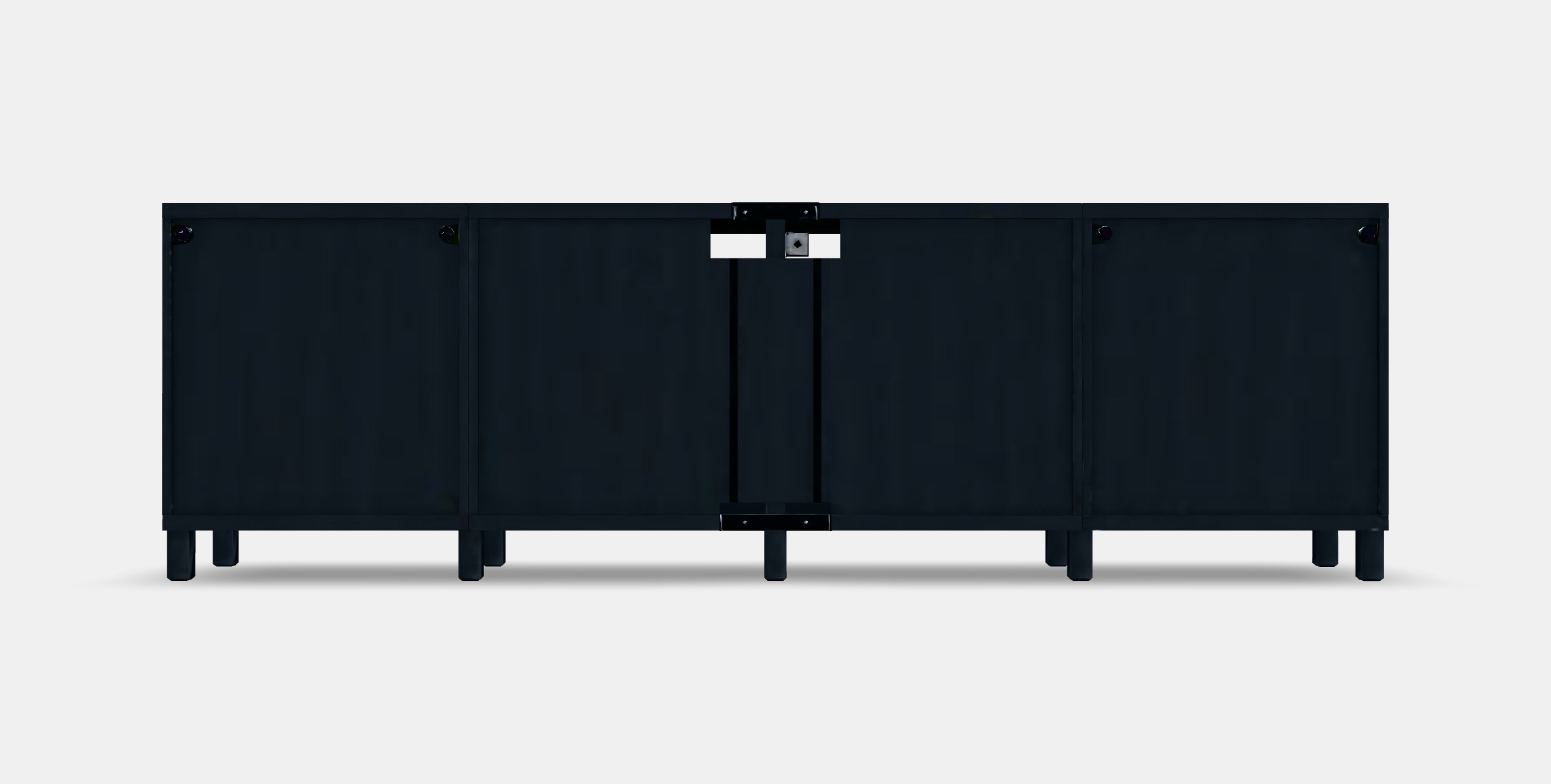 BESTA TV bench with doors and drawers 1 Low-poly 3D model_15