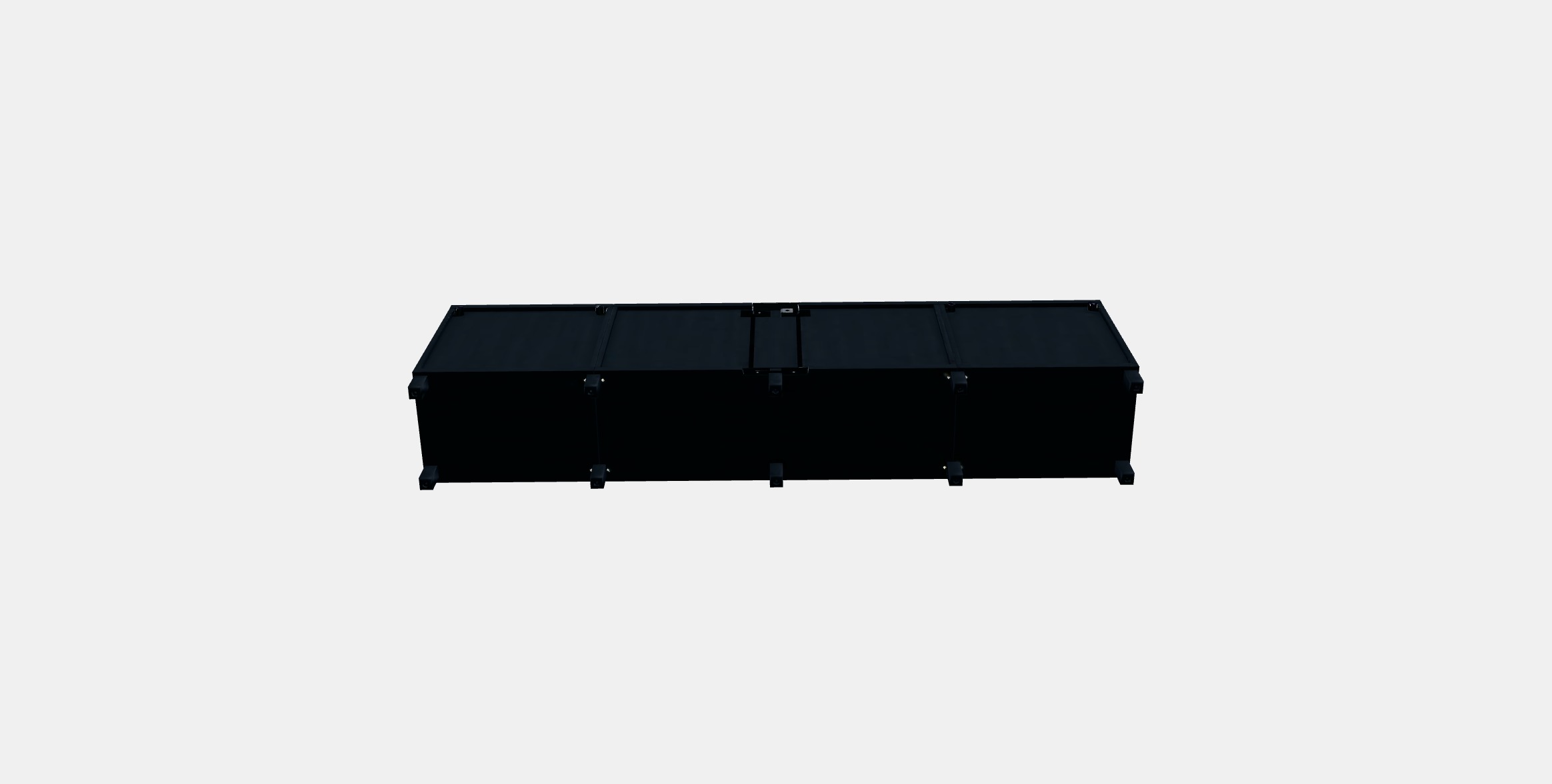 BESTA TV bench with doors and drawers 1 Low-poly 3D model_7