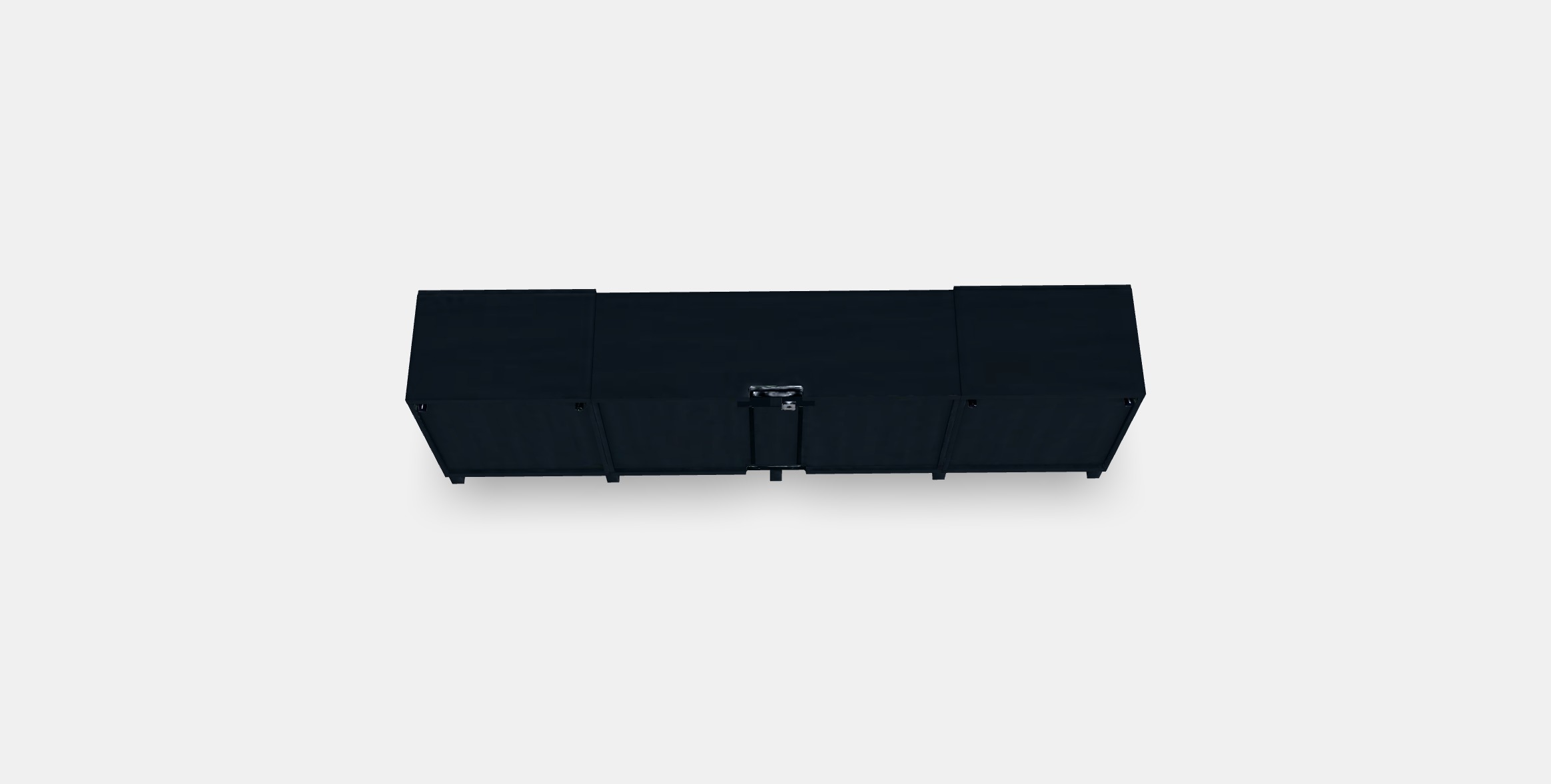BESTA TV bench with doors and drawers 1 Low-poly 3D model_2