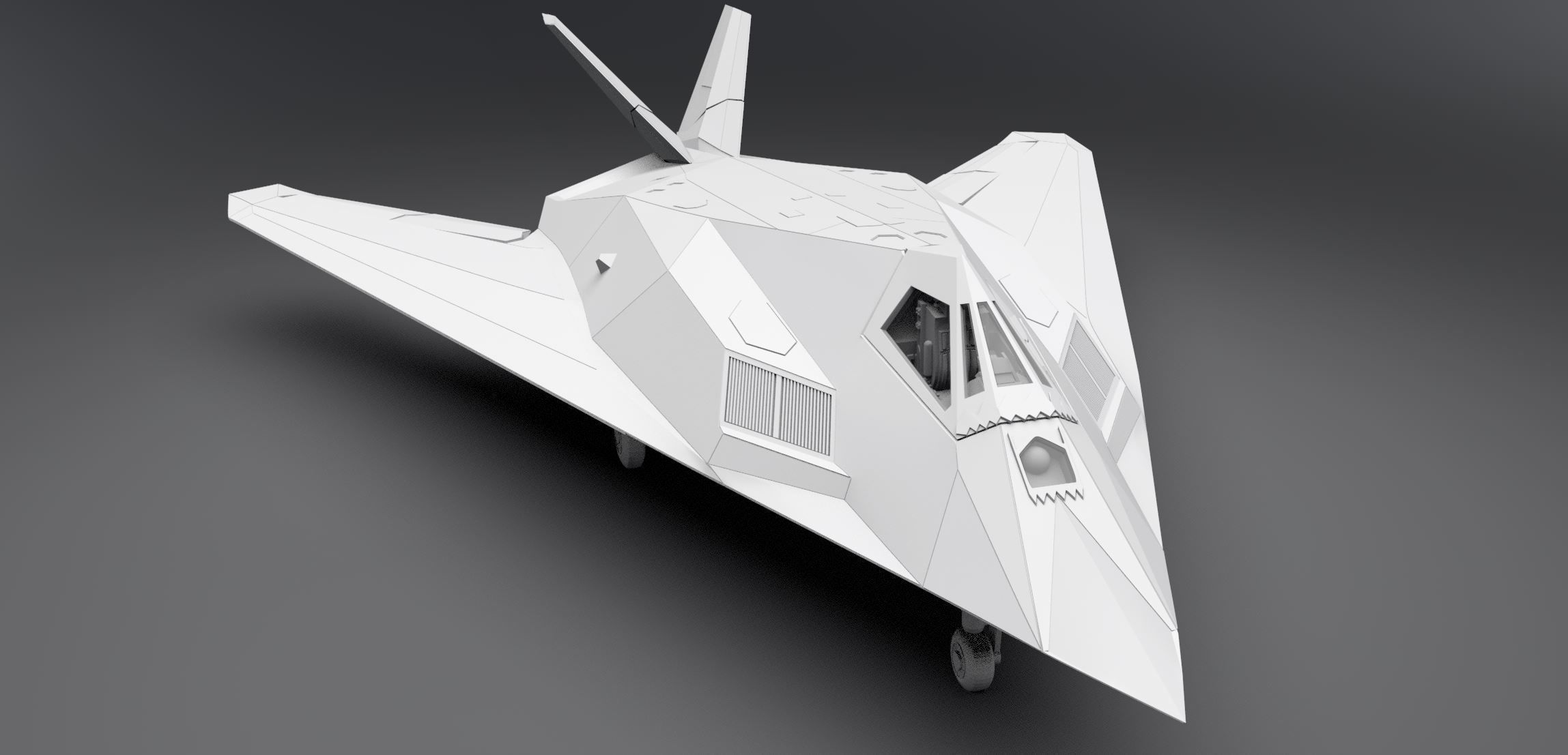 F117 Nighthawk Scale model  3D print model_7
