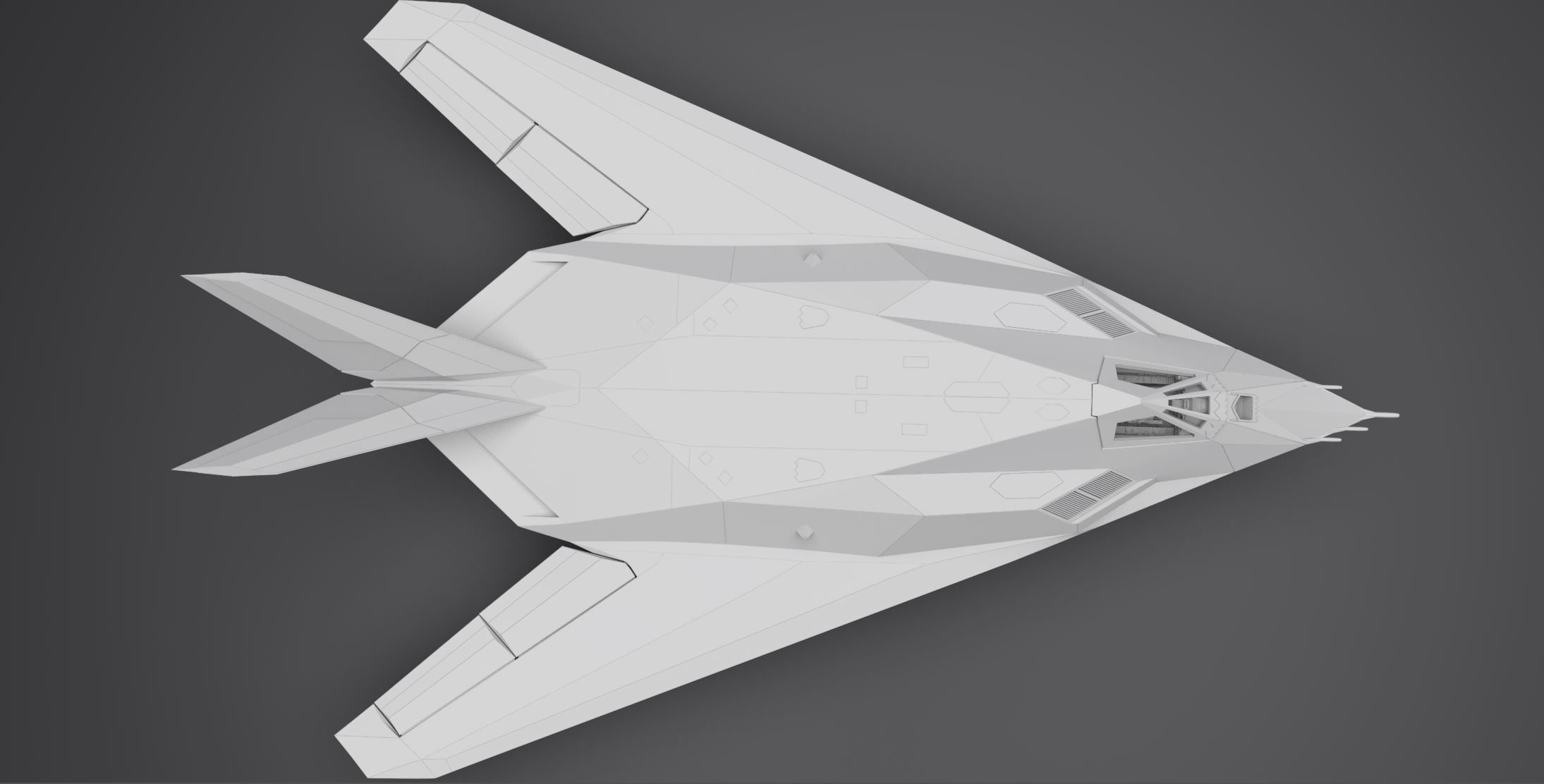 F117 Nighthawk Scale model  3D print model_6