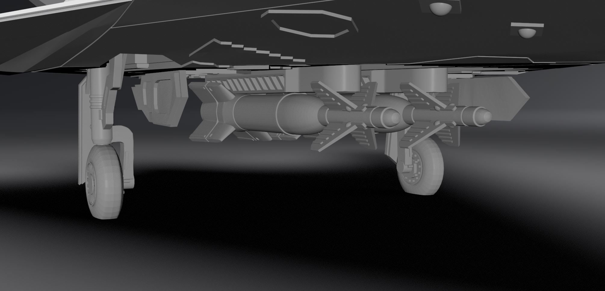 F117 Nighthawk Scale model  3D print model_5