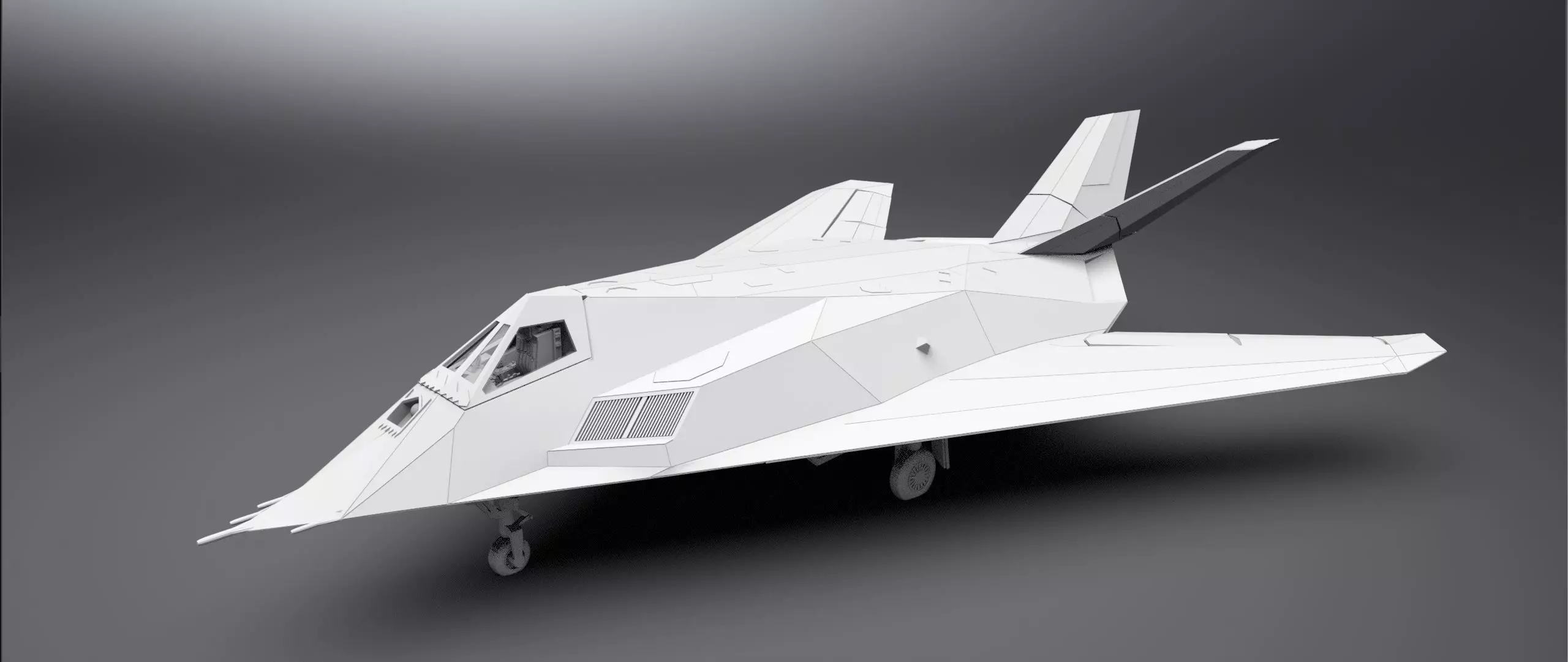 F117 Nighthawk Scale model  3D print model_0