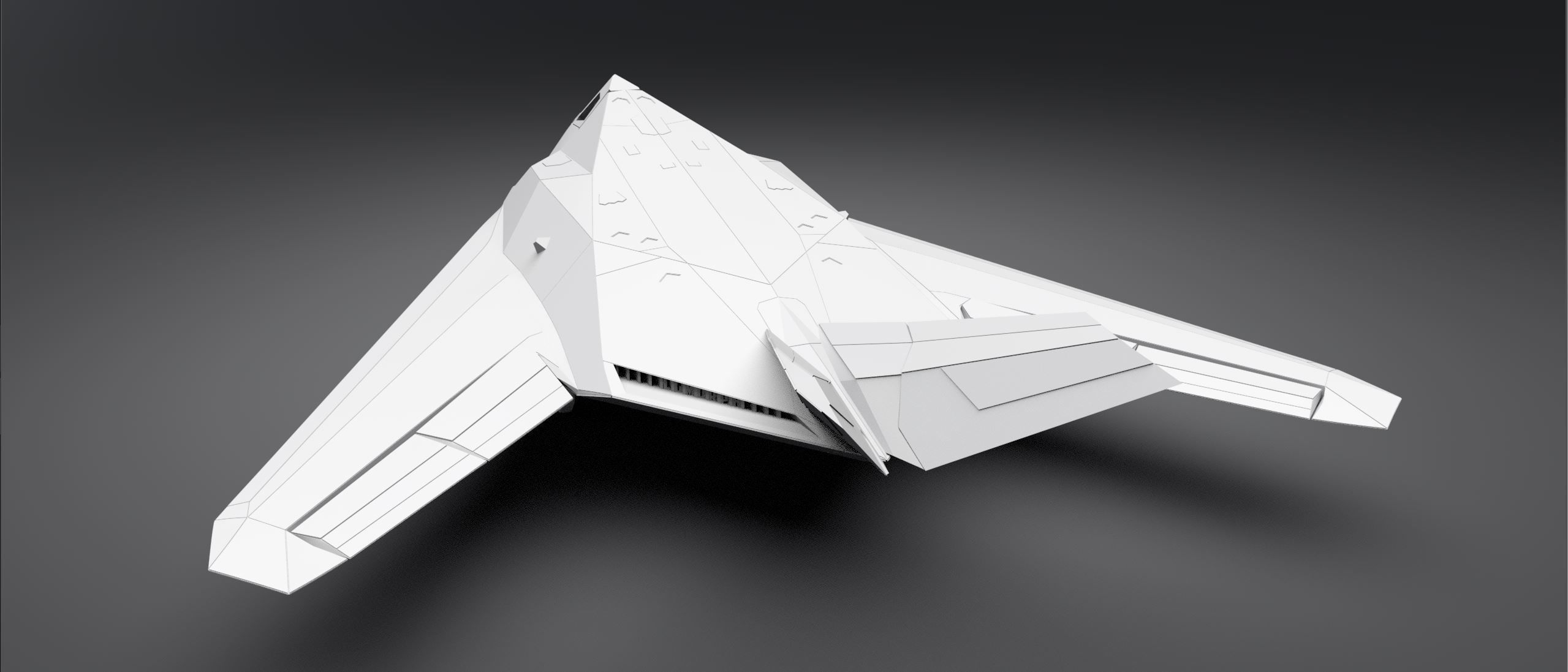 F117 Nighthawk Scale model  3D print model_4
