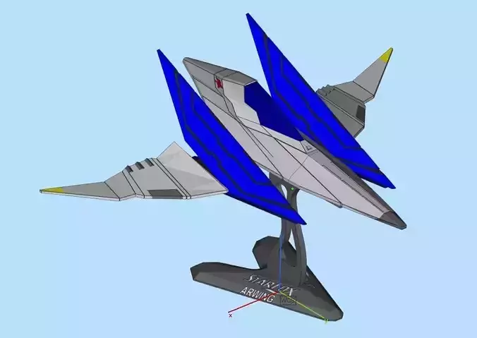 Star Fox spaceship 3D print model