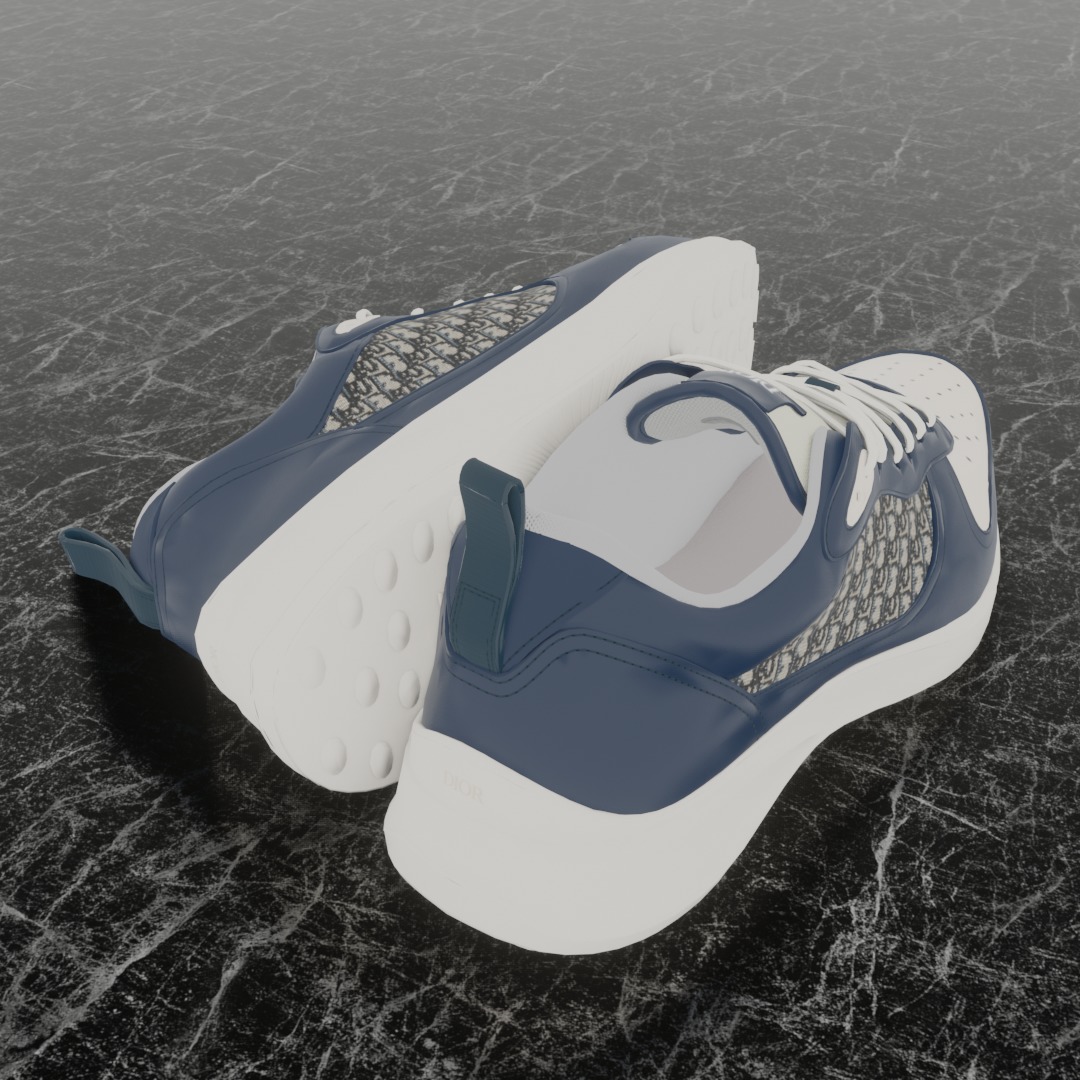 CHRISTIAN DIOR B25 3D SHOES - BLUE 3D model_5