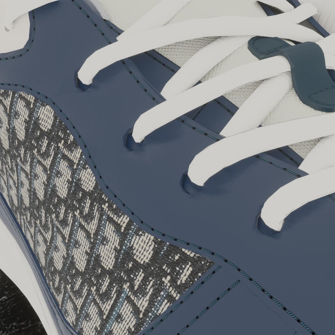 CHRISTIAN DIOR B25 3D SHOES - BLUE 3D model_12