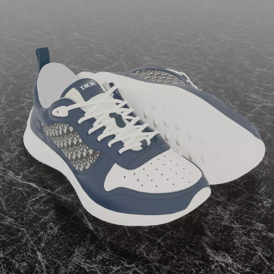 CHRISTIAN DIOR B25 3D SHOES - BLUE 3D model_0