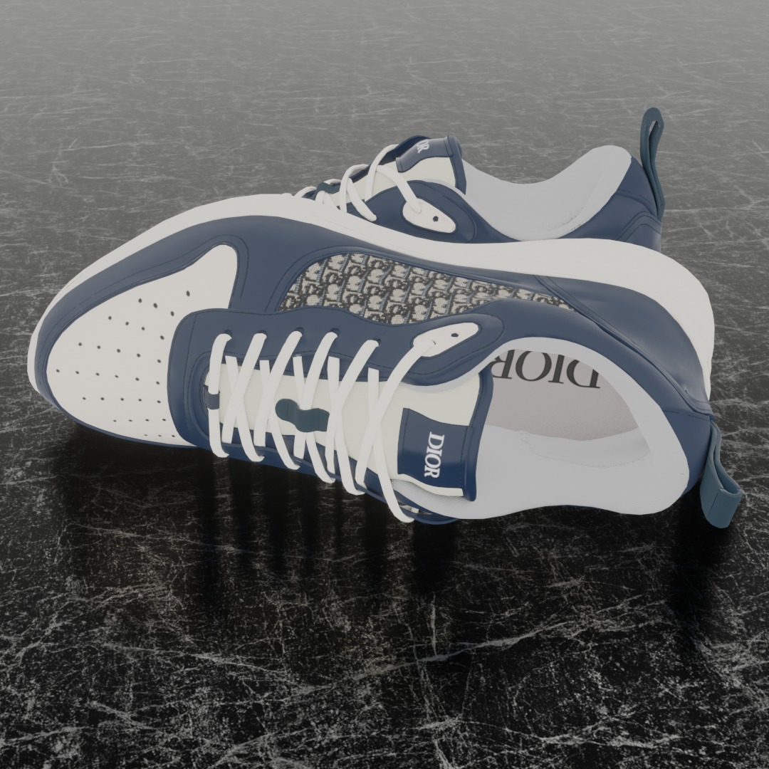 CHRISTIAN DIOR B25 3D SHOES - BLUE 3D model_7