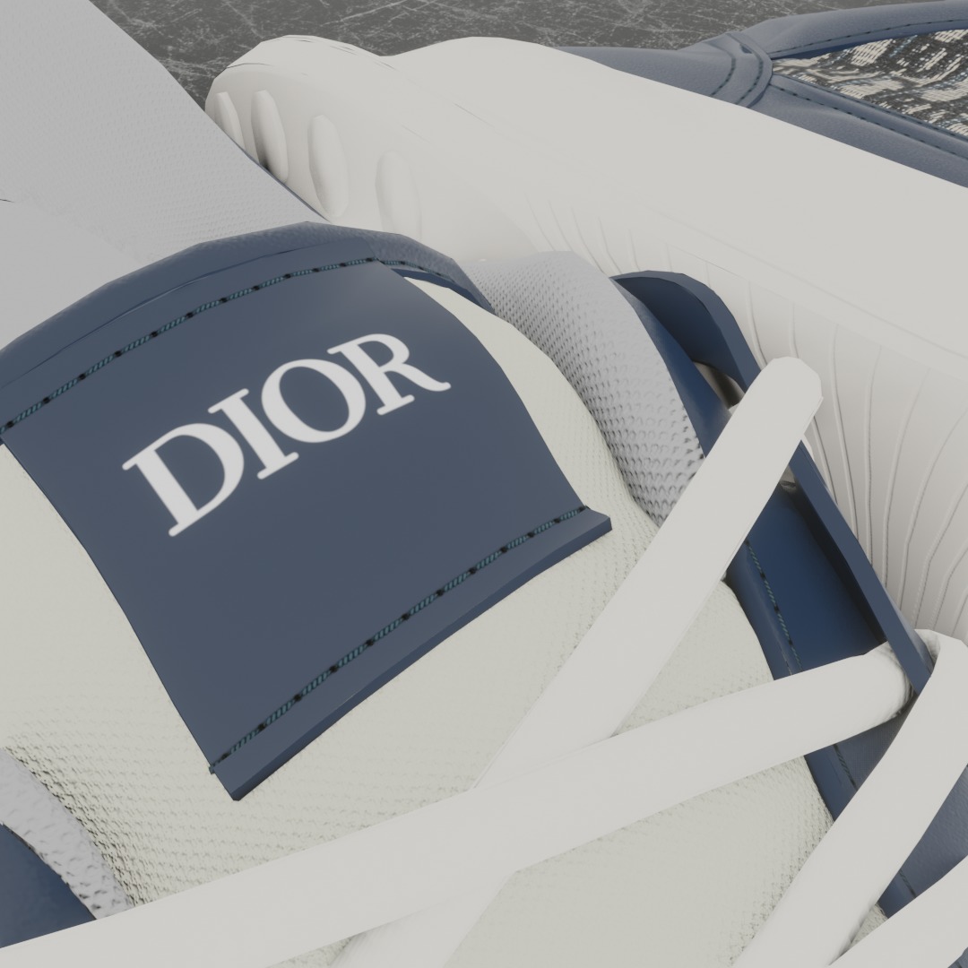 CHRISTIAN DIOR B25 3D SHOES - BLUE 3D model_11