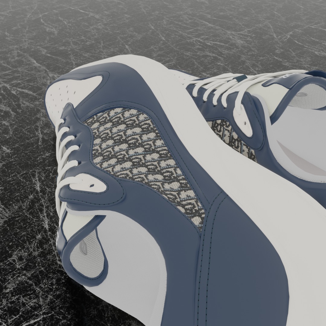 CHRISTIAN DIOR B25 3D SHOES - BLUE 3D model_8