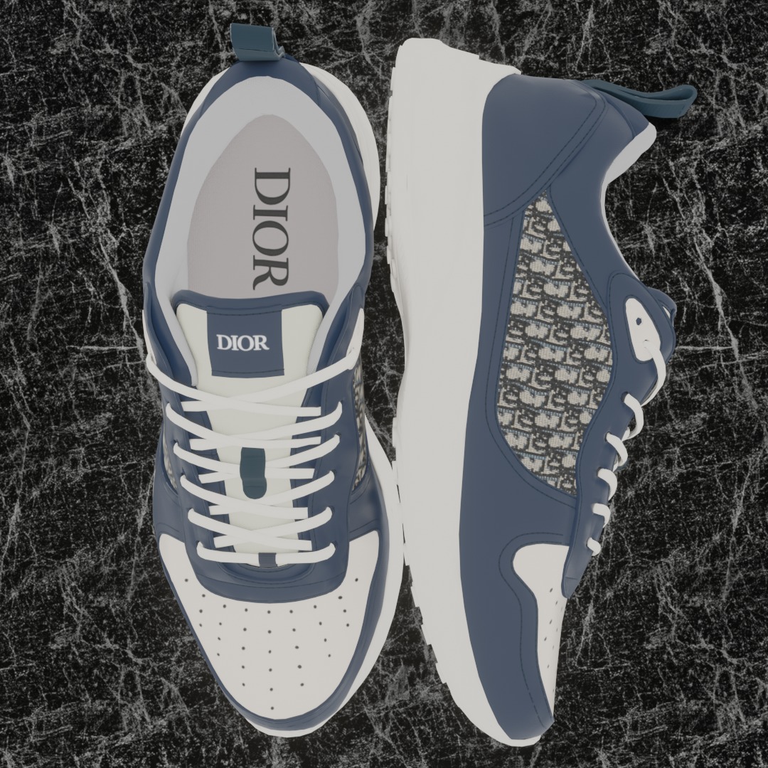 CHRISTIAN DIOR B25 3D SHOES - BLUE 3D model_2