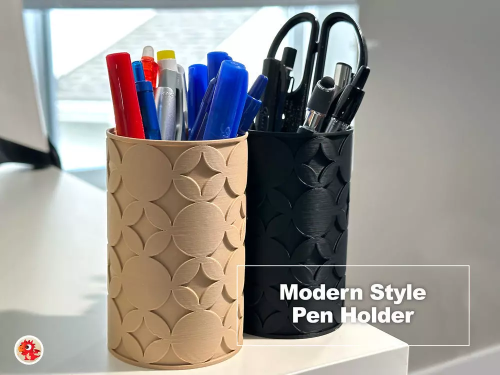 Modern Style Pen holder 3D print model