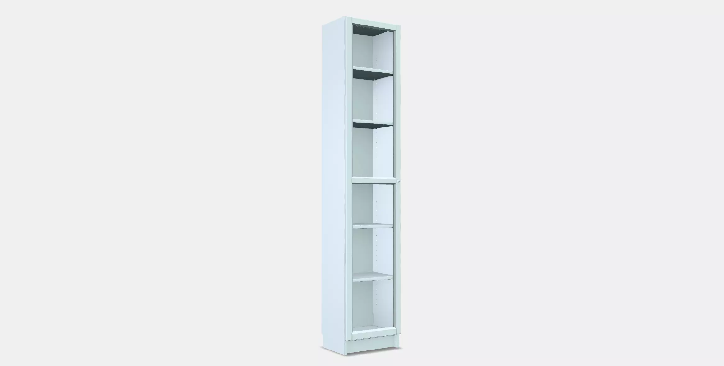 BILLY - OXBERG Bookcase with glass door 1 Low-poly 3D model