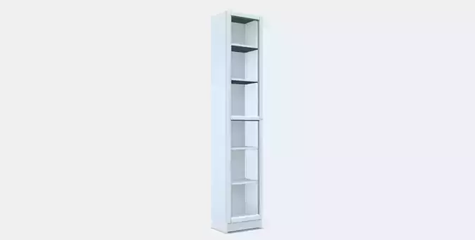 BILLY - OXBERG Bookcase with glass door 1