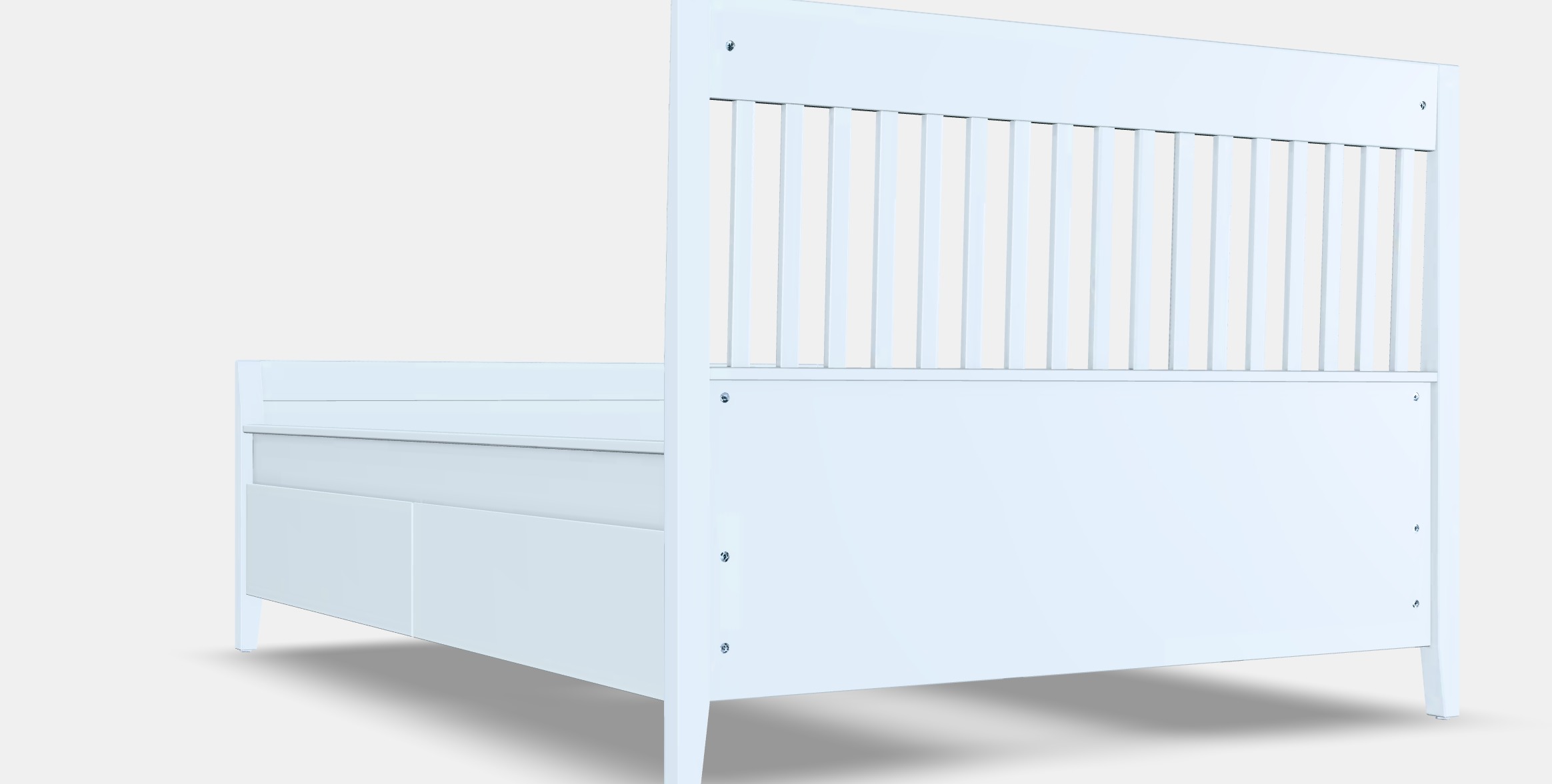 IDANAS Bed frame with storage 7 Low-poly 3D model_2
