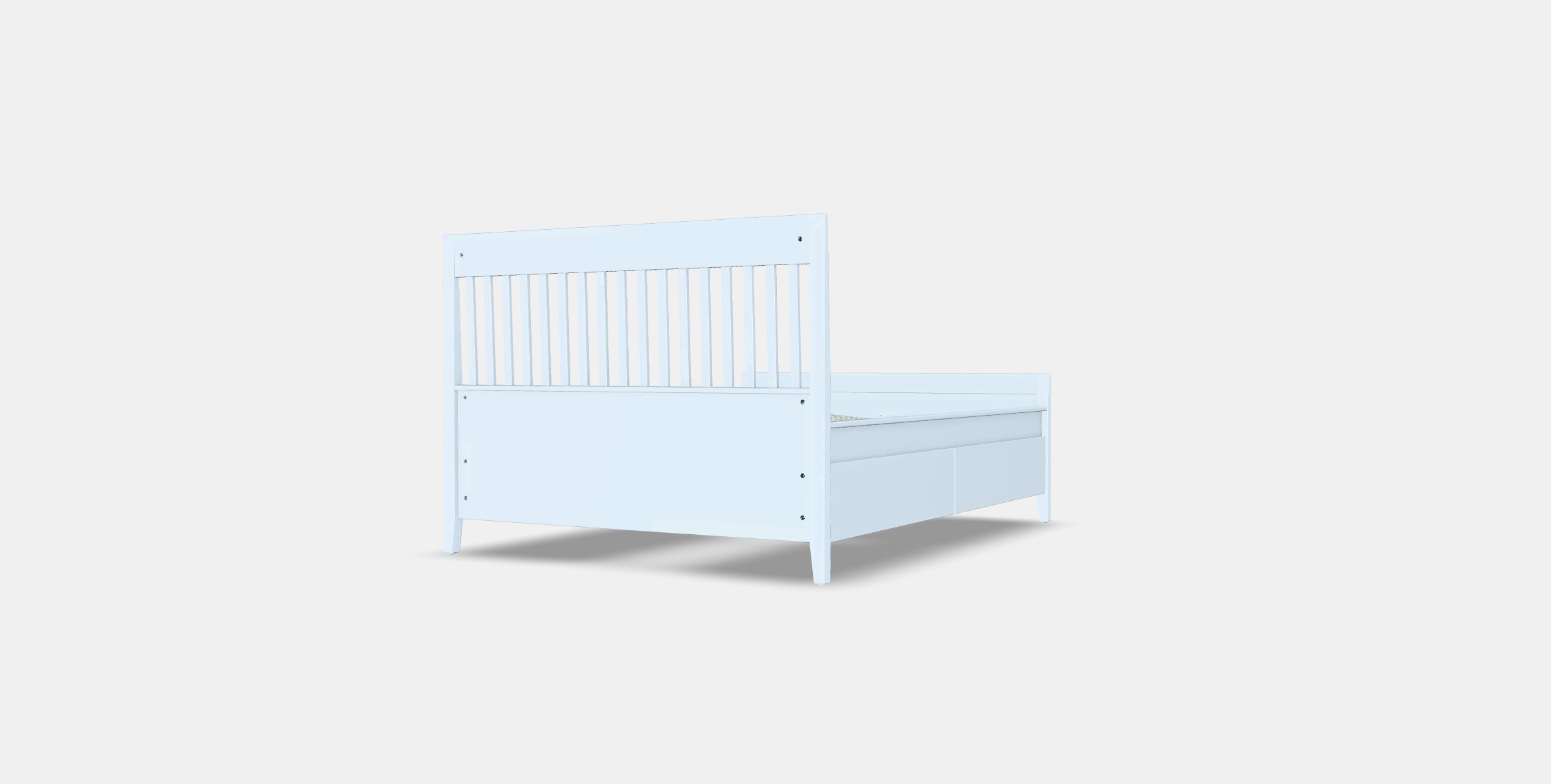 IDANAS Bed frame with storage 7 Low-poly 3D model_5
