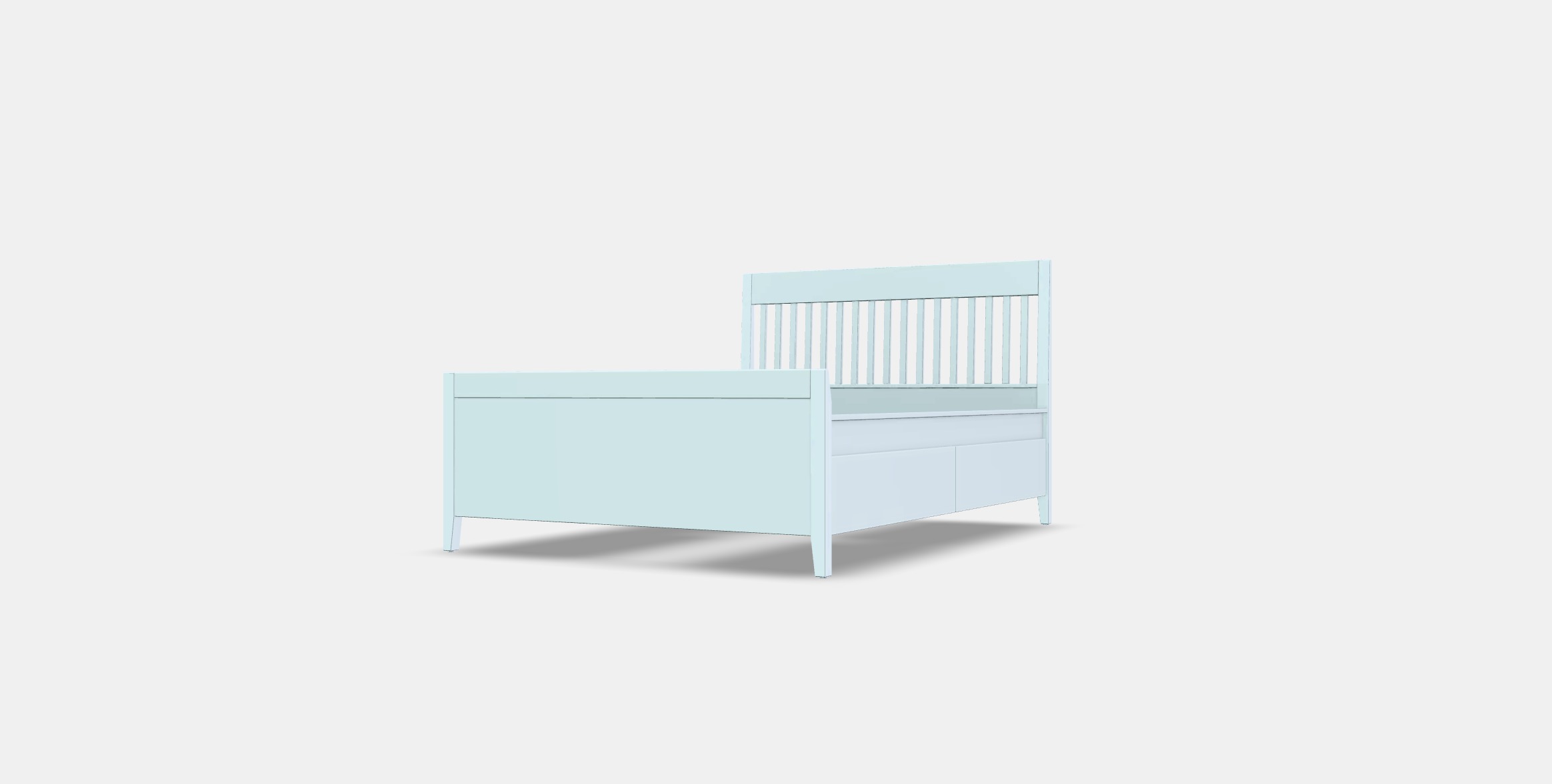 IDANAS Bed frame with storage 7 Low-poly 3D model_12