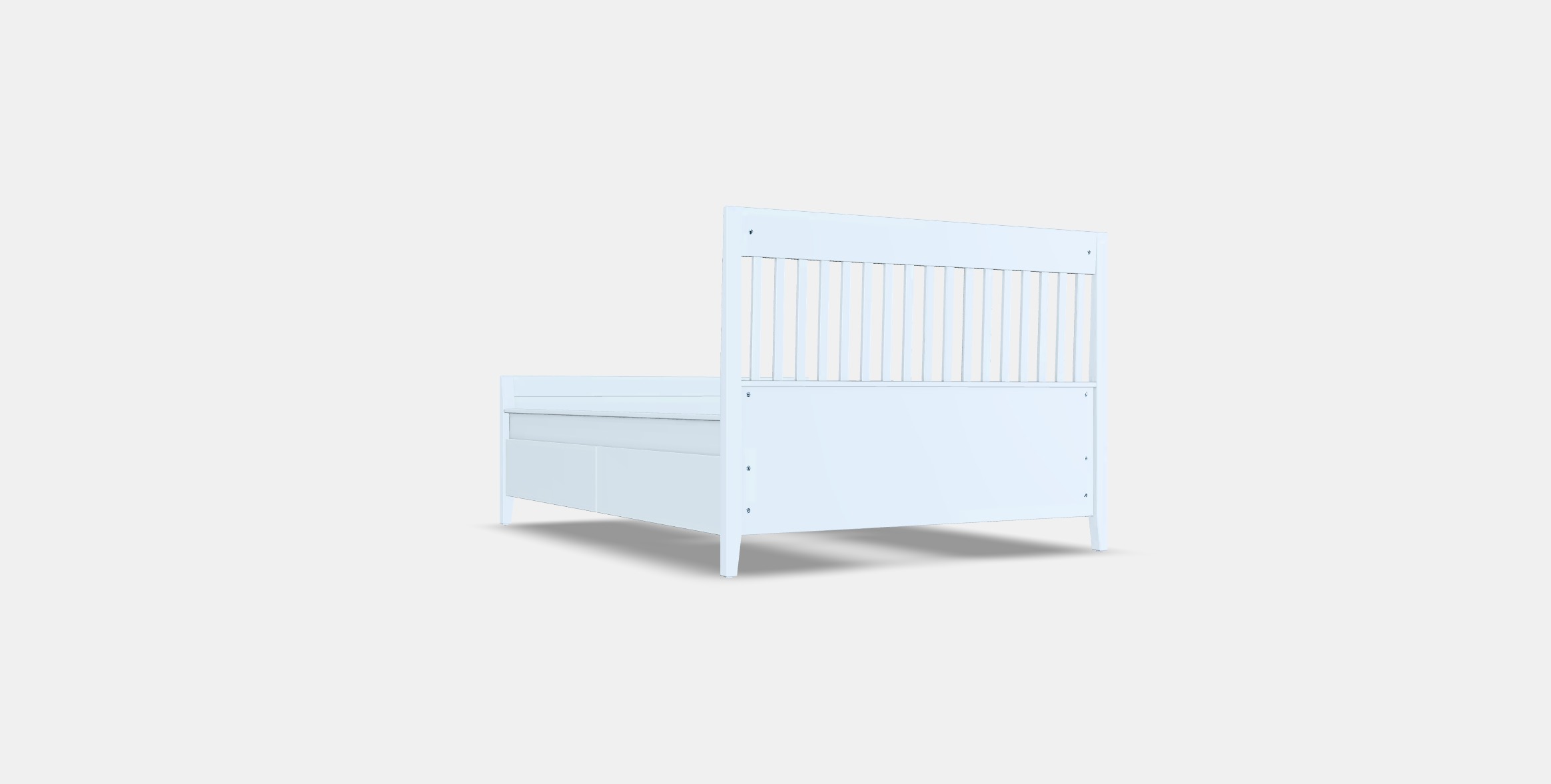 IDANAS Bed frame with storage 7 Low-poly 3D model_16