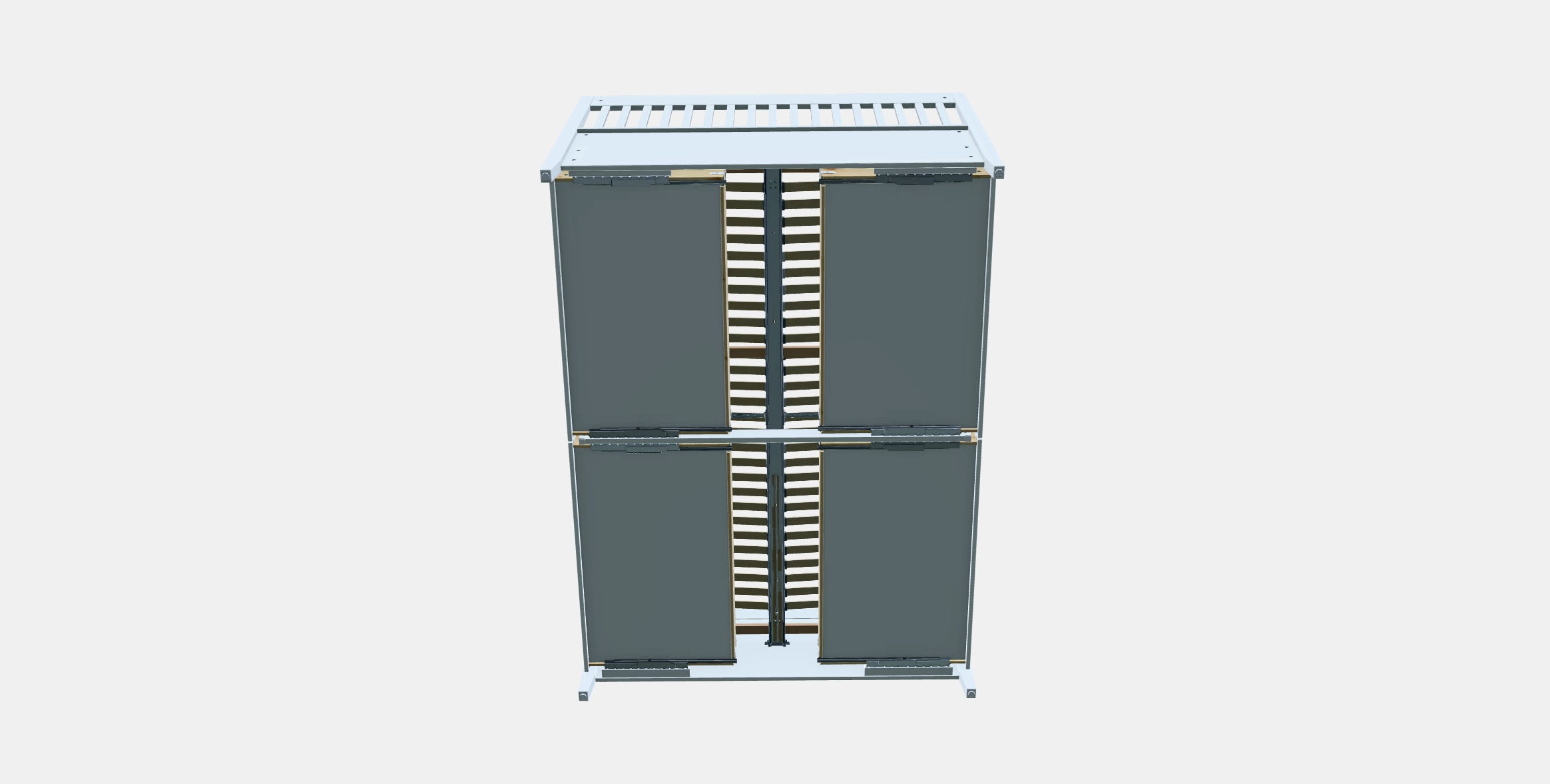 IDANAS Bed frame with storage 7 Low-poly 3D model_7