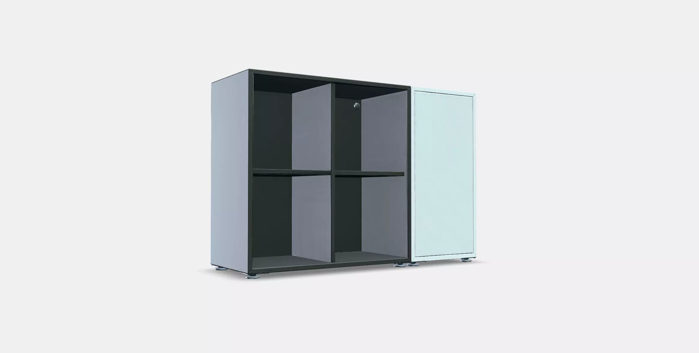 EKET Cabinet combination with feet 9 Low-poly 3D model_0