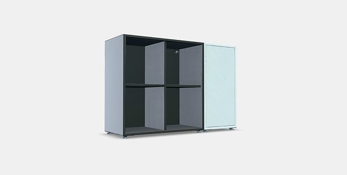 EKET Cabinet combination with feet 9 Low-poly 3D model