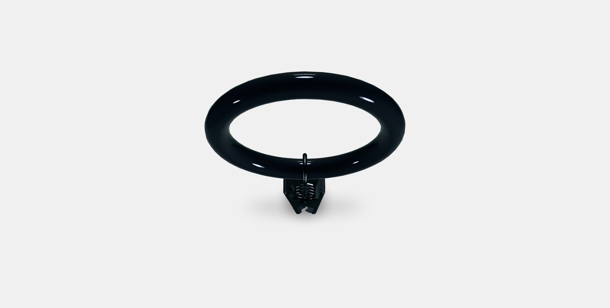 SYRLIG Curtain ring with clip and hook 3 Low-poly 3D model_3