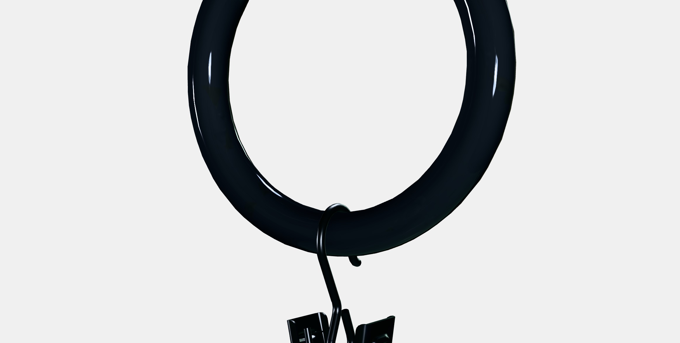 SYRLIG Curtain ring with clip and hook 3 Low-poly 3D model_6