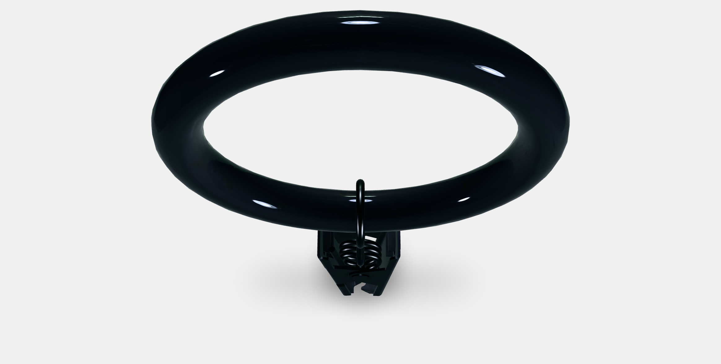 SYRLIG Curtain ring with clip and hook 3 Low-poly 3D model_4