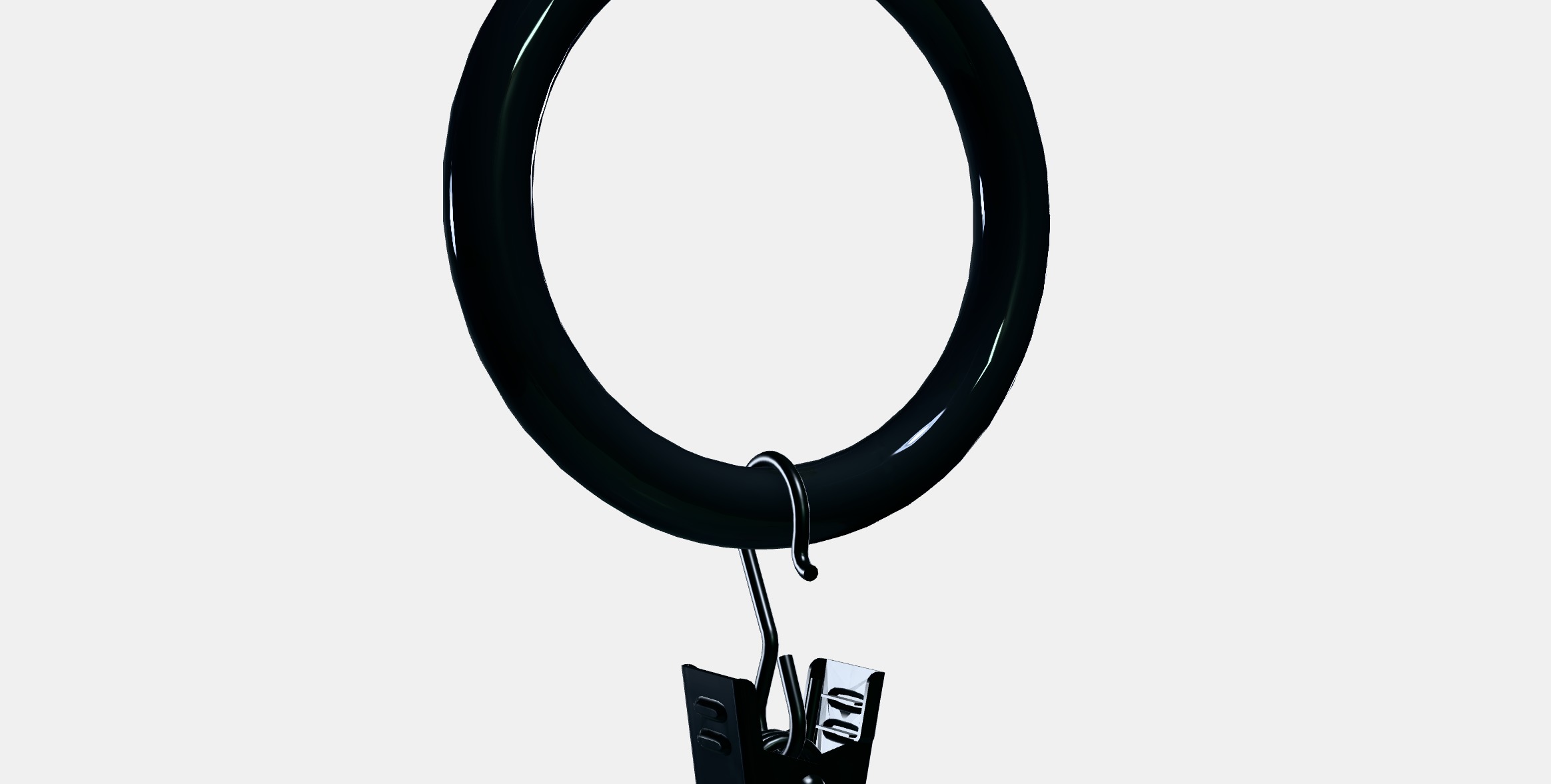 SYRLIG Curtain ring with clip and hook 3 Low-poly 3D model_9