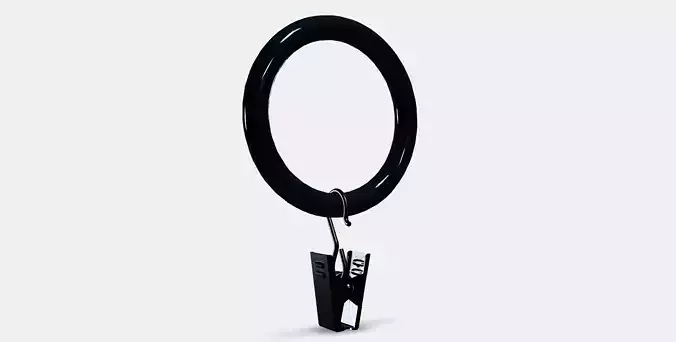 SYRLIG Curtain ring with clip and hook 3 Low-poly 3D model