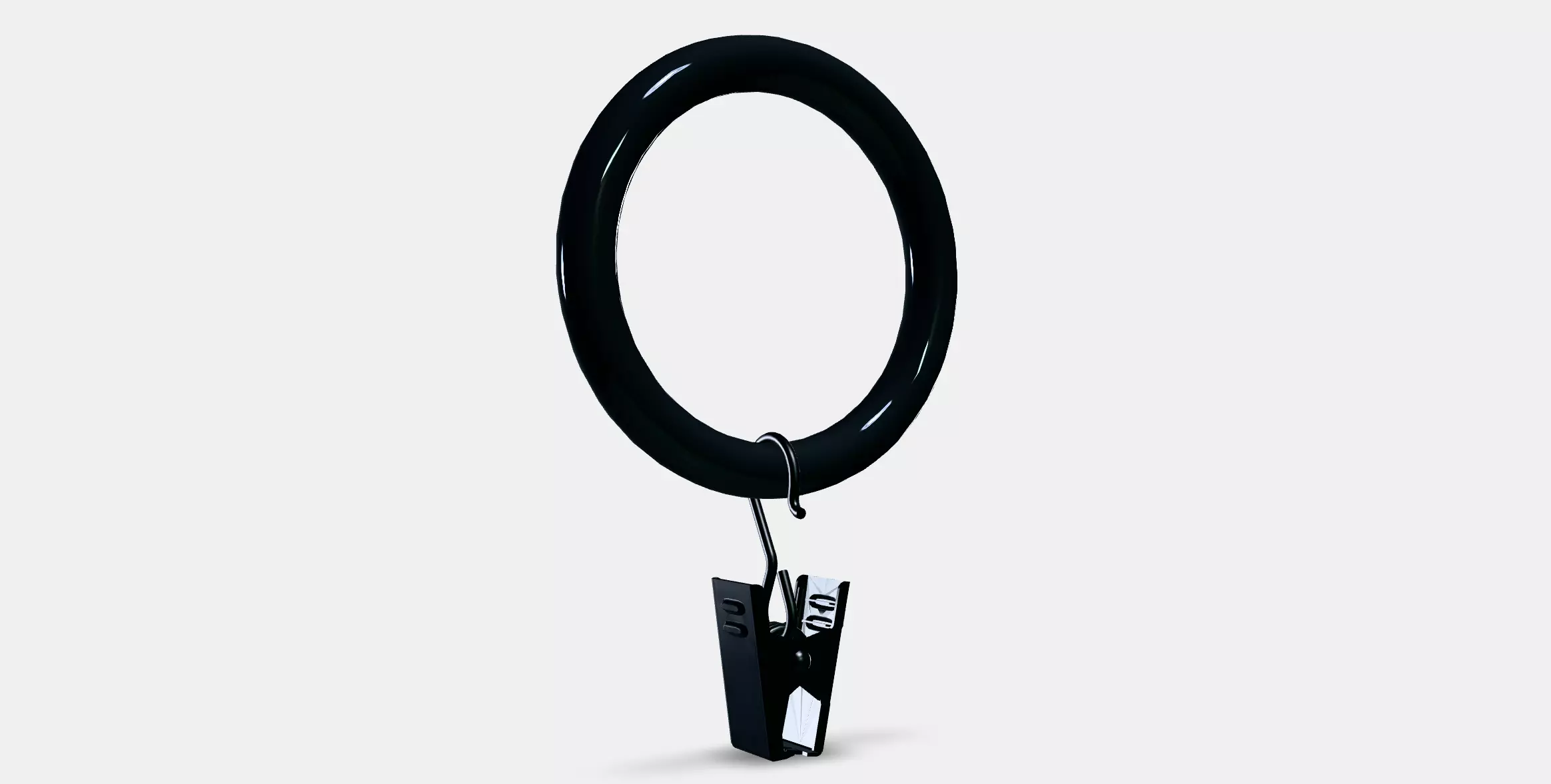 SYRLIG Curtain ring with clip and hook 3 Low-poly 3D model_0
