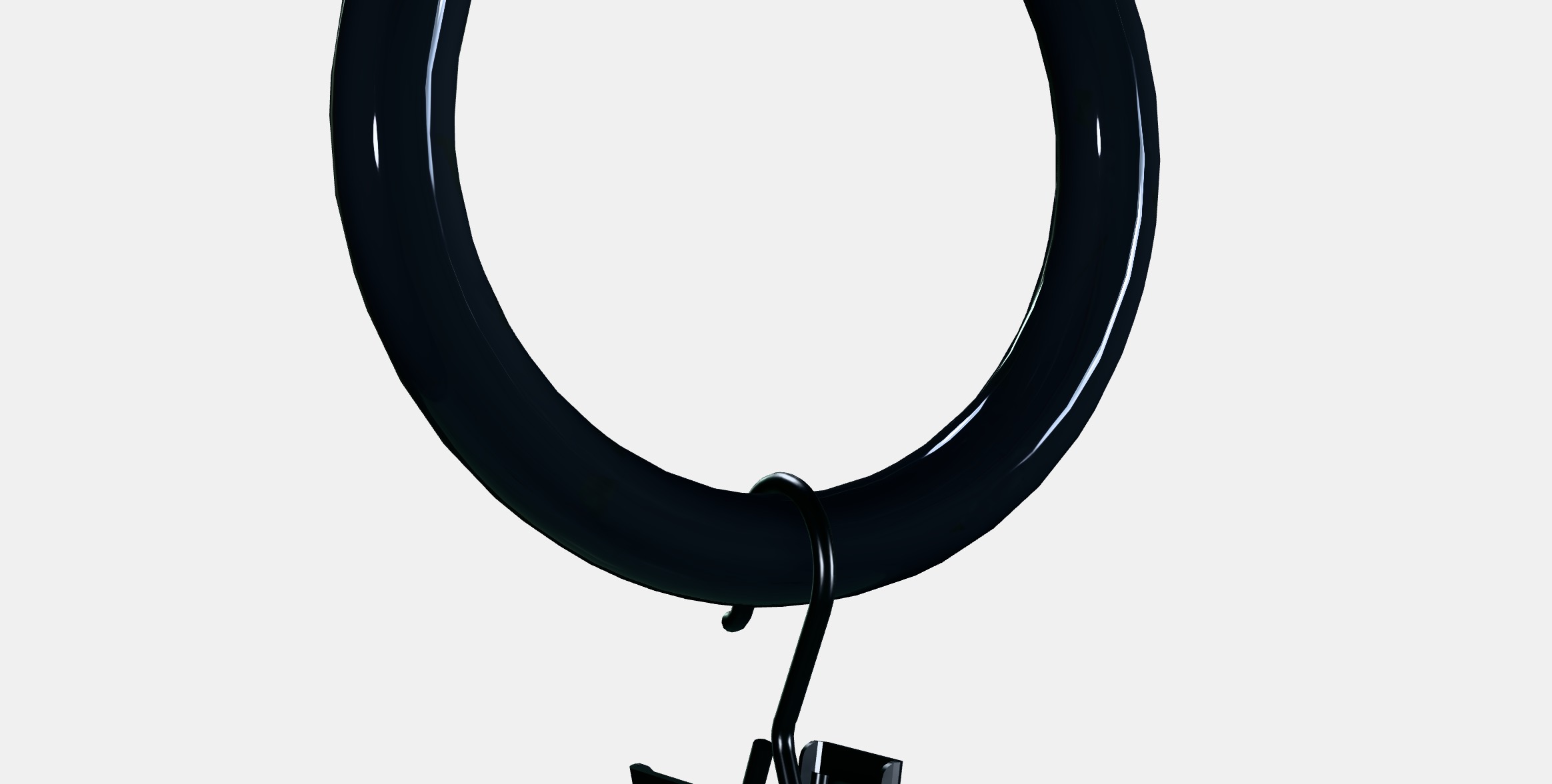 SYRLIG Curtain ring with clip and hook 3 Low-poly 3D model_2