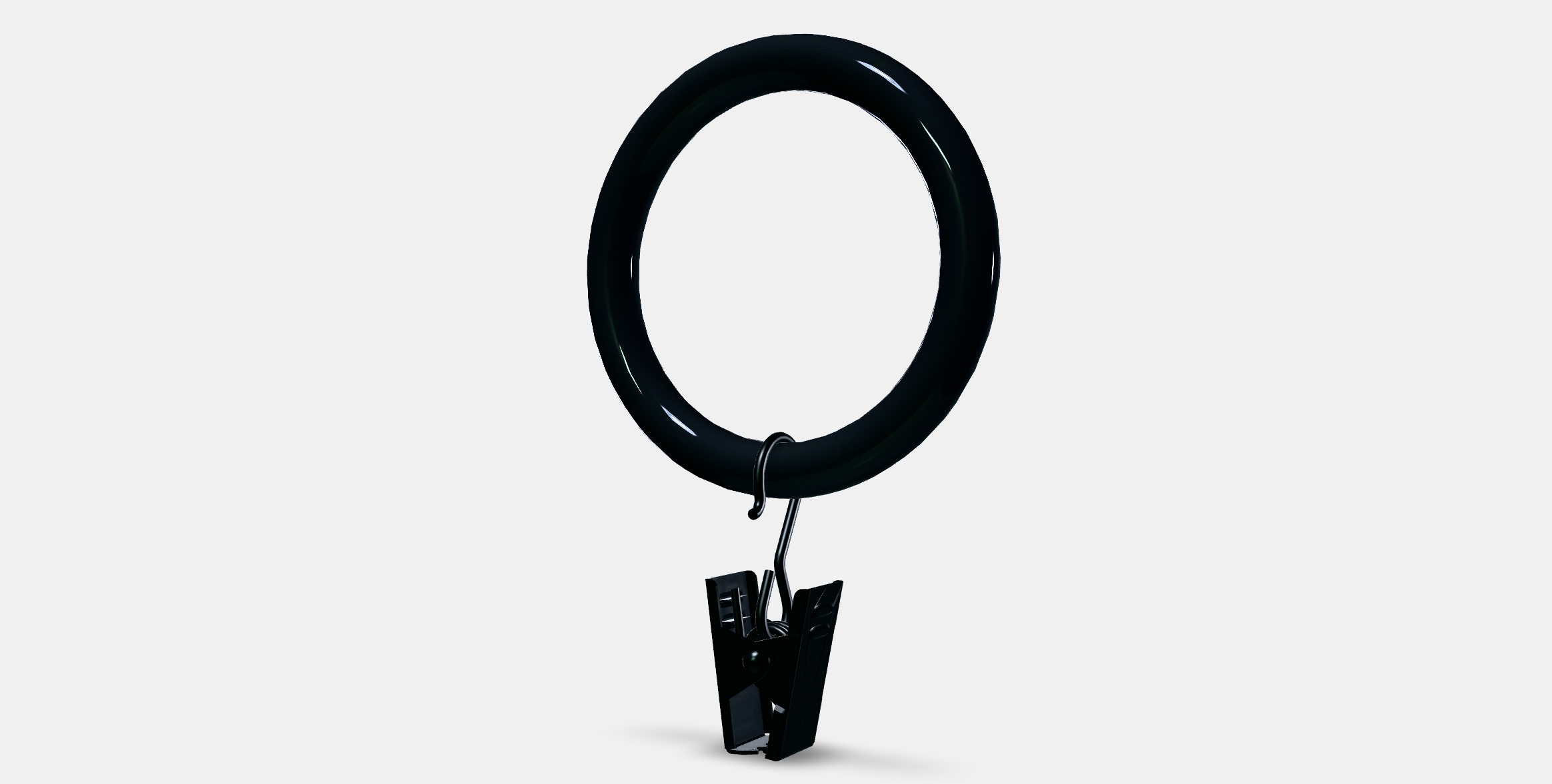 SYRLIG Curtain ring with clip and hook 3 Low-poly 3D model_12