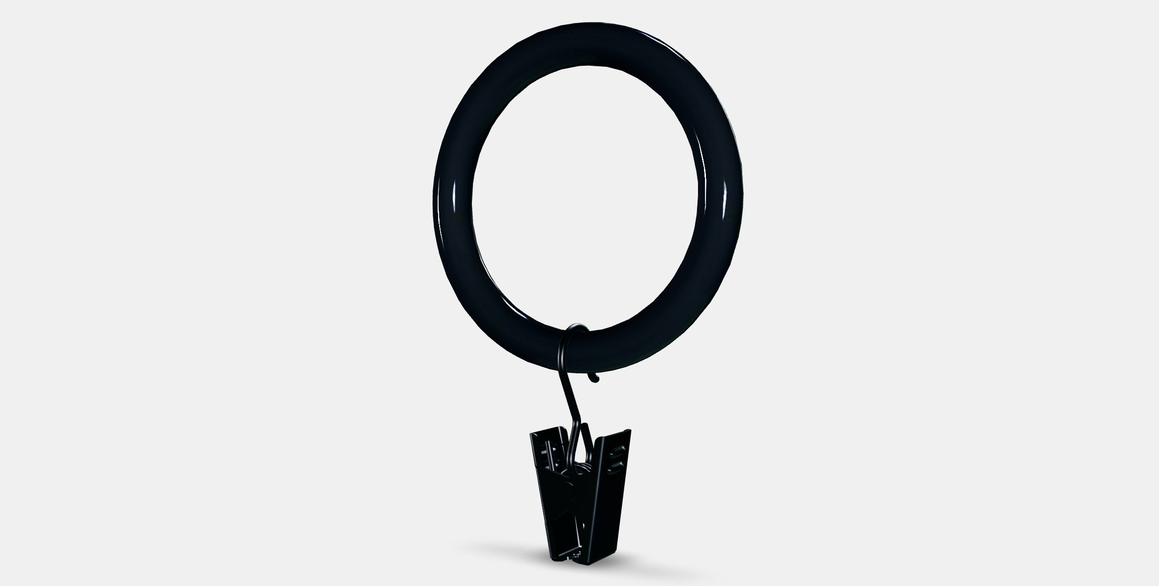 SYRLIG Curtain ring with clip and hook 3 Low-poly 3D model_5