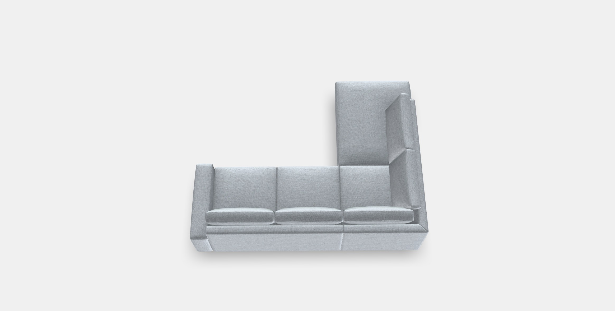 SORVALLEN Corner sofa 3-seat Low-poly 3D model_3