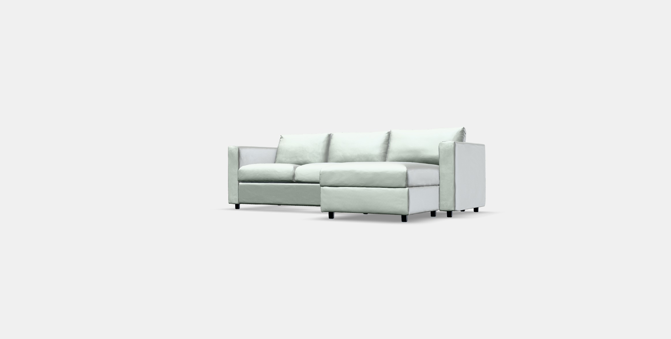 VIMLE Cover 3-seat sofa w chaise longue 2 Low-poly 3D model_12