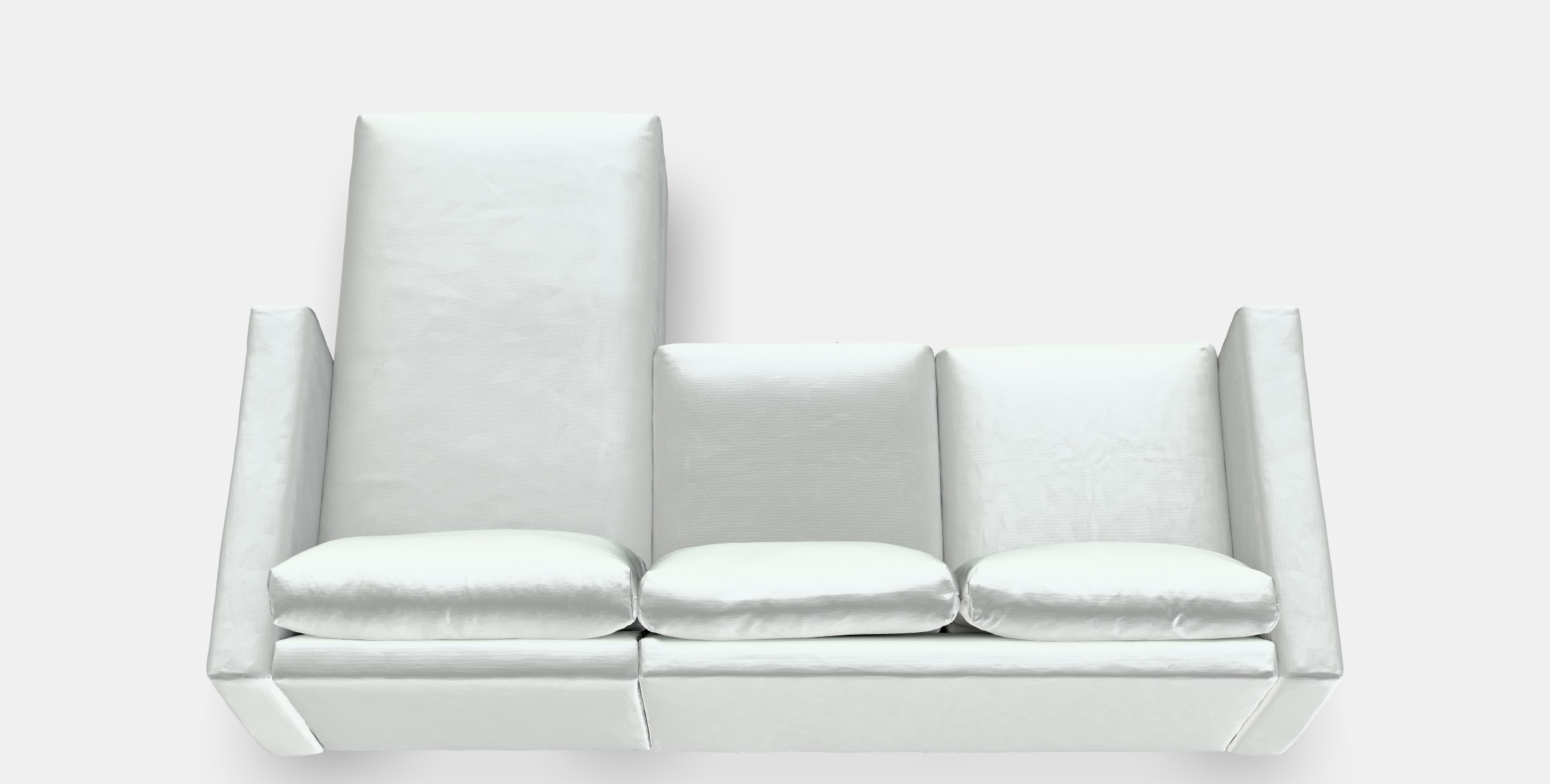 VIMLE Cover 3-seat sofa w chaise longue 2 Low-poly 3D model_4