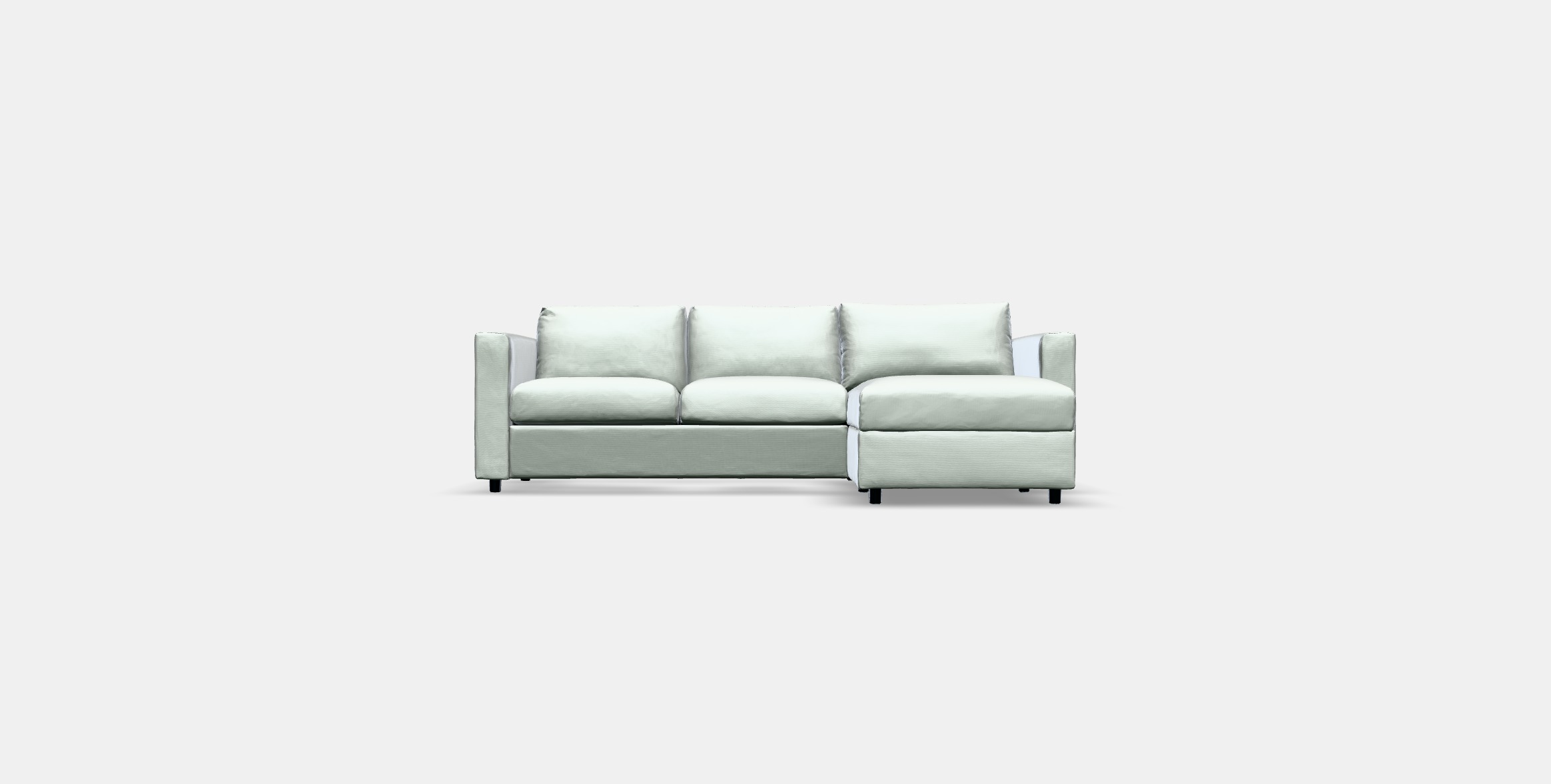 VIMLE Cover 3-seat sofa w chaise longue 2 Low-poly 3D model_8