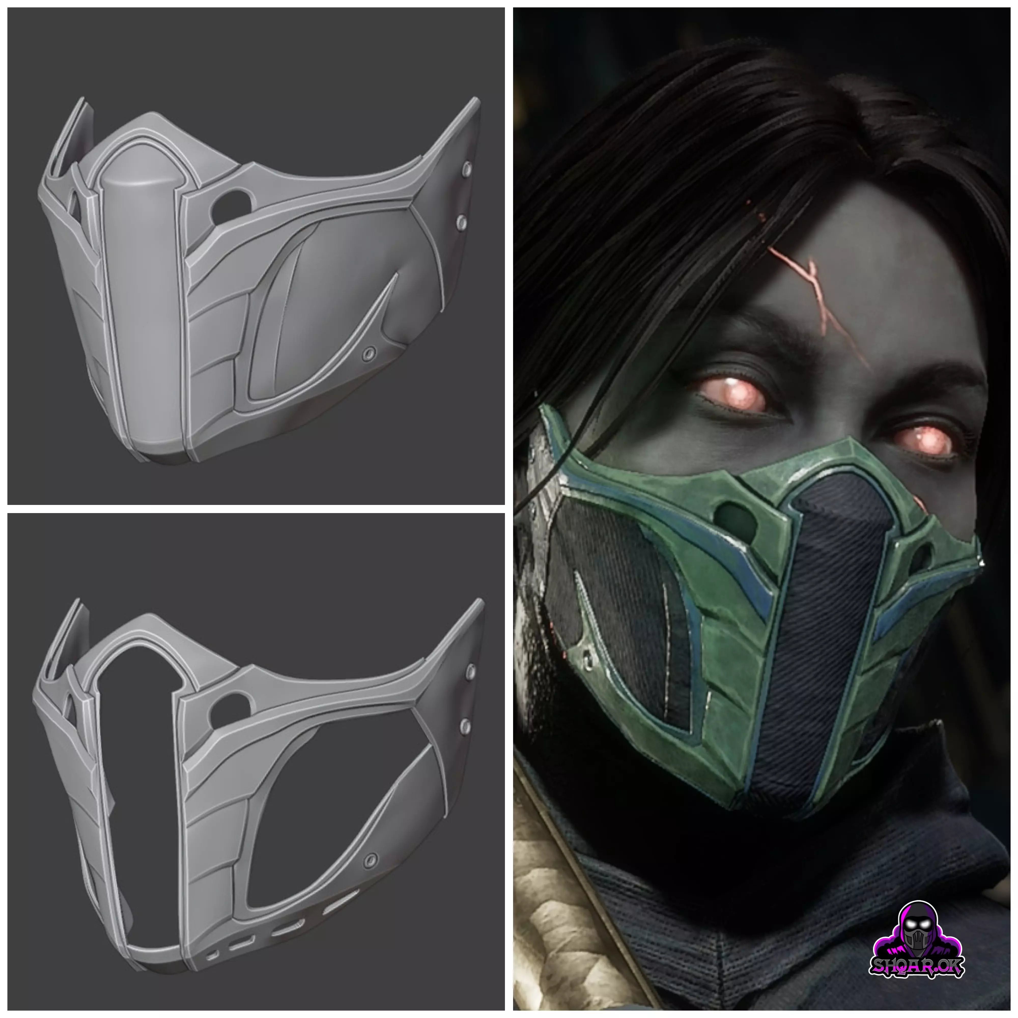 Jade mask from MK11 -Unrivaled Assasin 3D print model_0