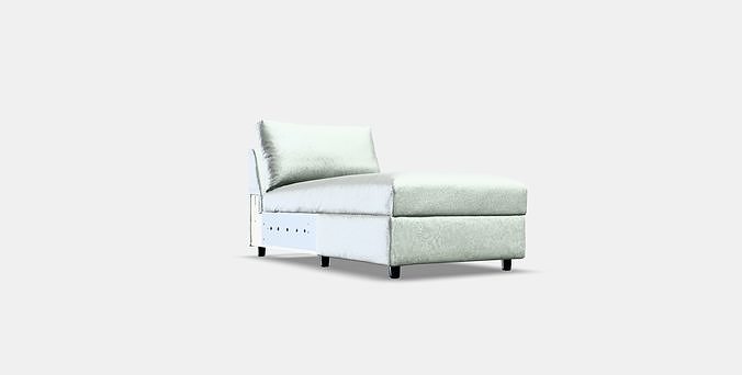 VIMLE Cover for chaise longue section Low-poly 3D model