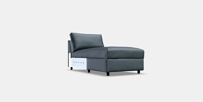 VIMLE Cover for chaise longue section 1 Low-poly 3D model