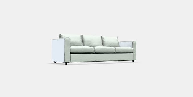 VIMLE Cover for 3-seat sofa 3 Low-poly 3D model