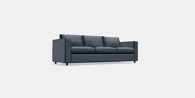 VIMLE Cover for 3-seat sofa 5 Low-poly 3D model