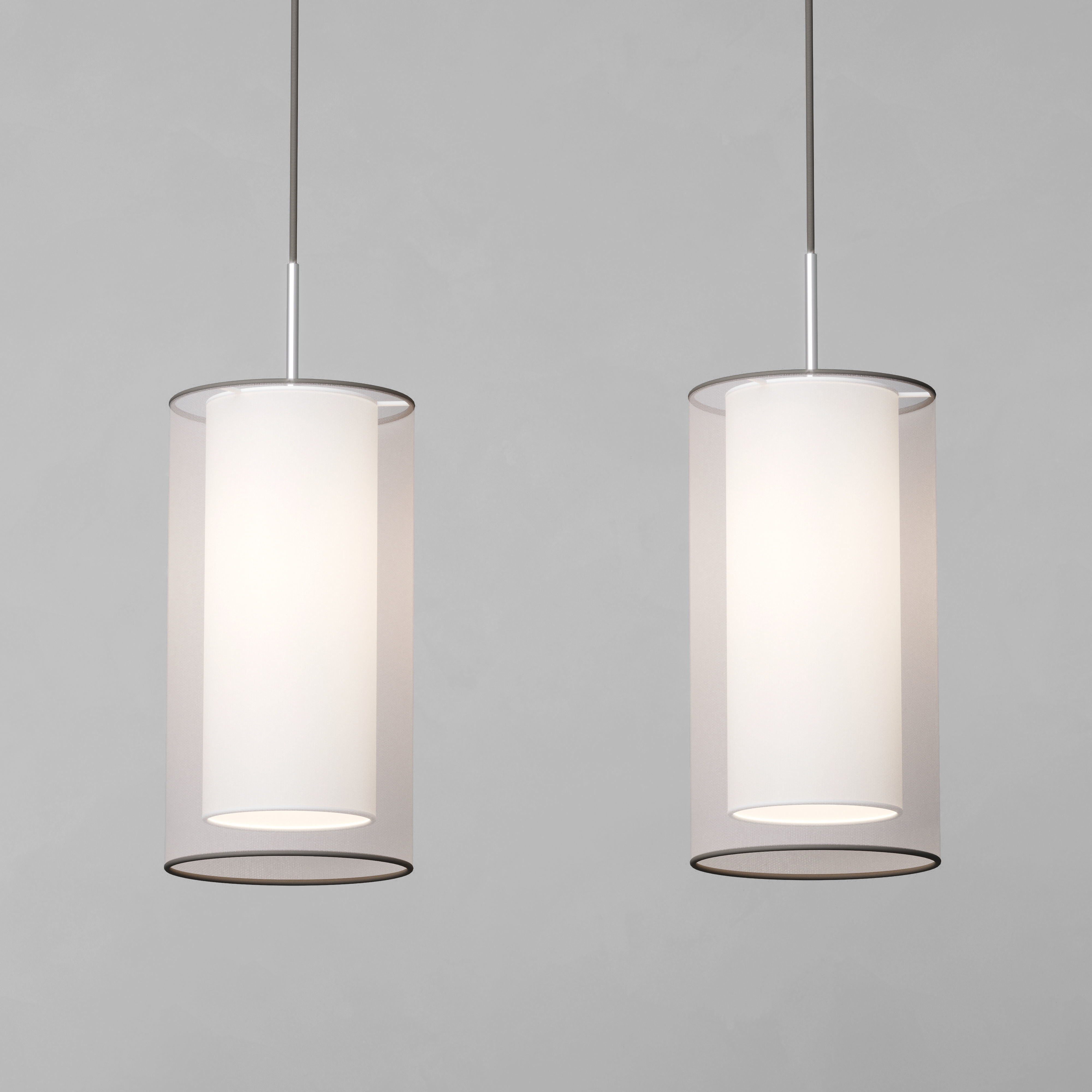 Faro Barcelona SABA Matt nickel pendant lamp 1L 3D model_2