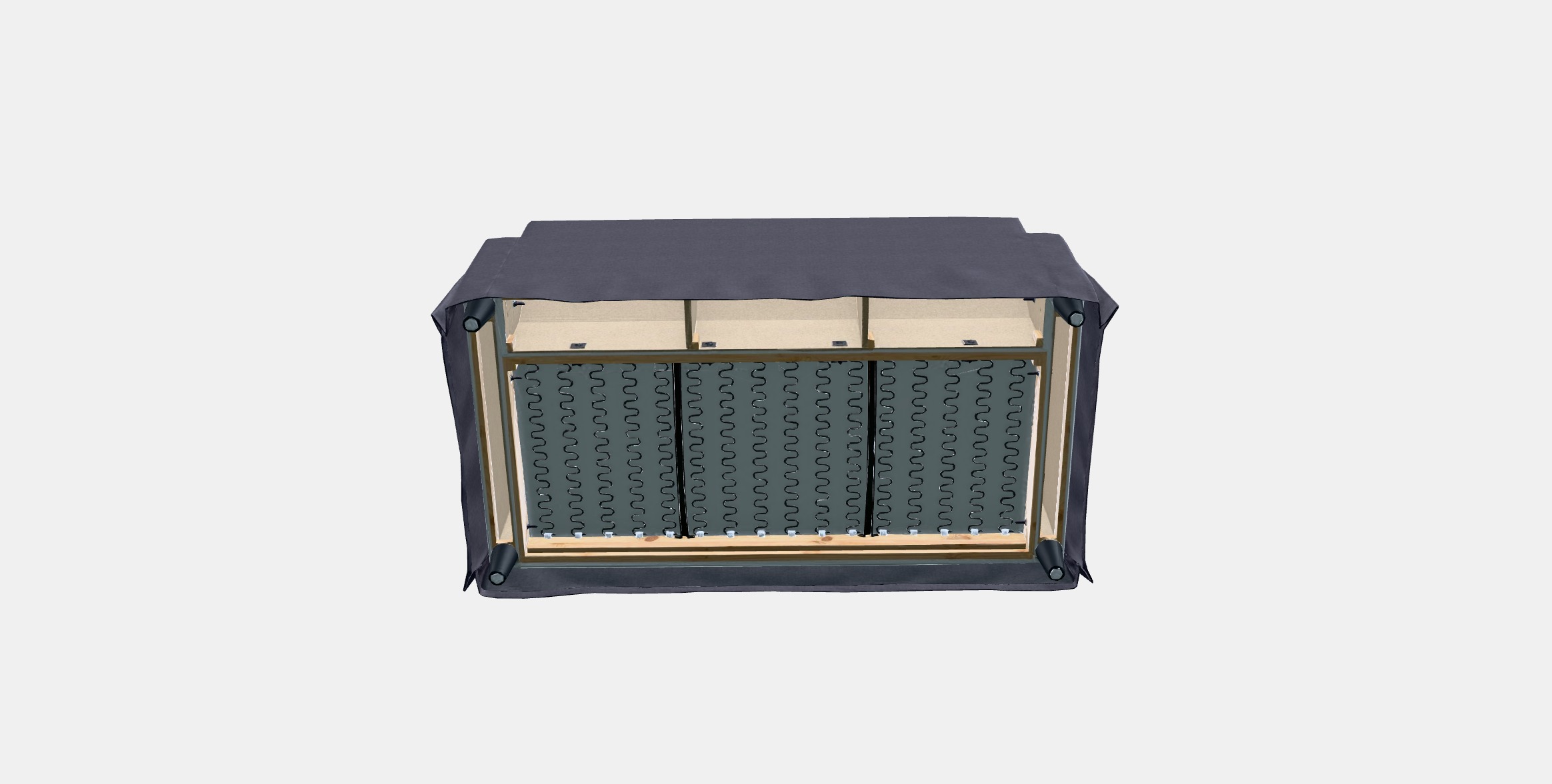 HYLTARP Cover for 2-seat sofa 2 Low-poly 3D model_3